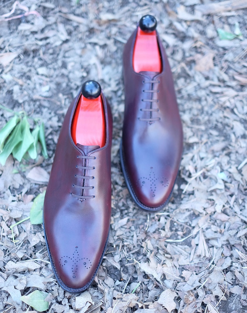 Crescent - Sangria Calf-Wholecut Oxfords-J.FitzPatrick Footwear