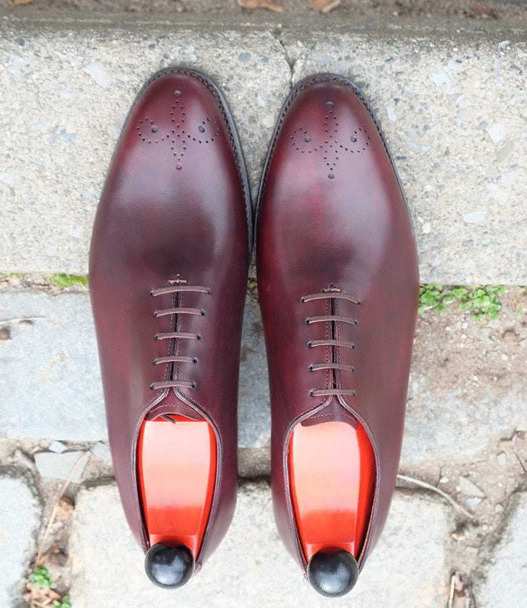 Crescent - Sangria Calf-Wholecut Oxfords-J.FitzPatrick Footwear
