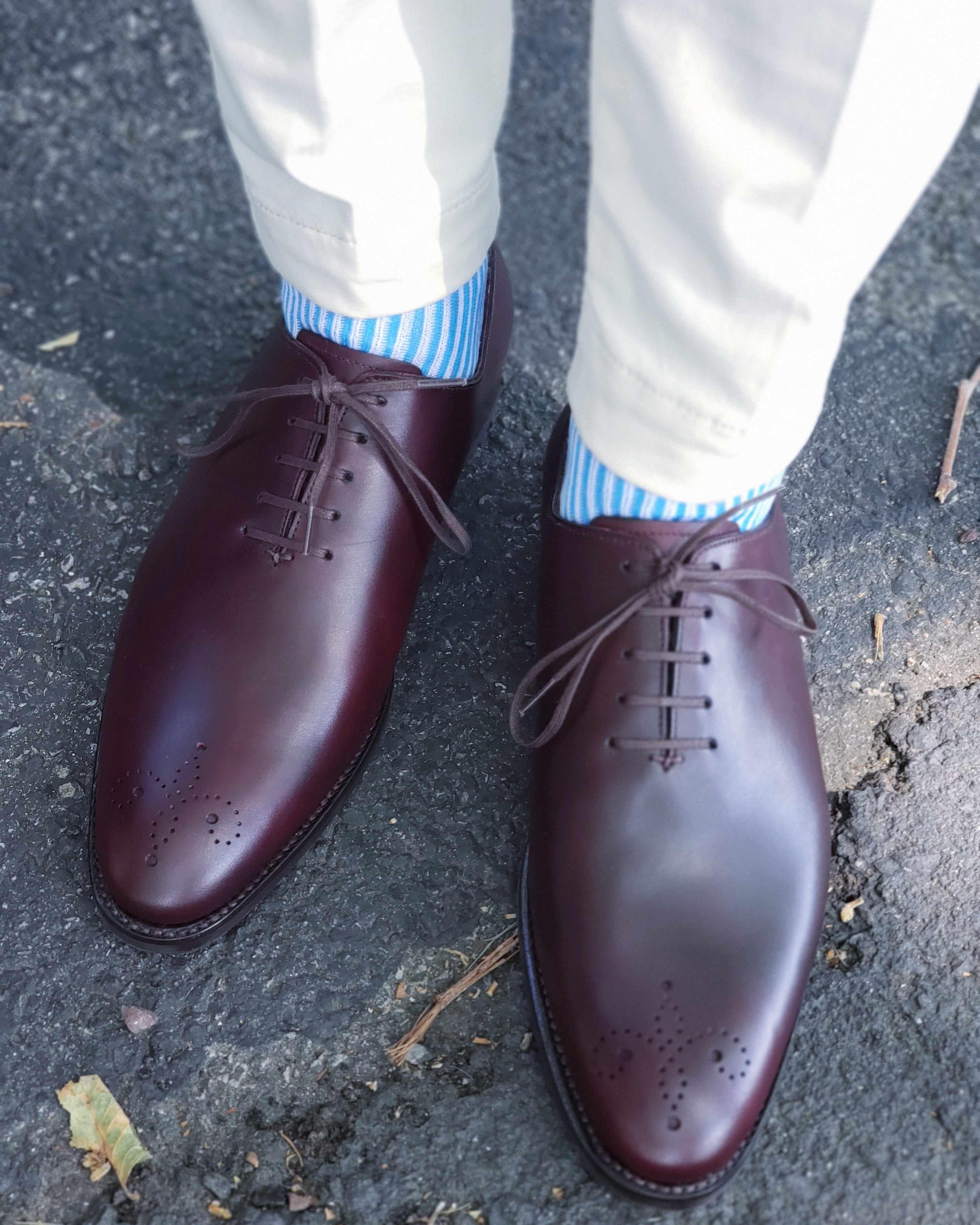 Crescent - Sangria Calf-Wholecut Oxfords-J.FitzPatrick Footwear
