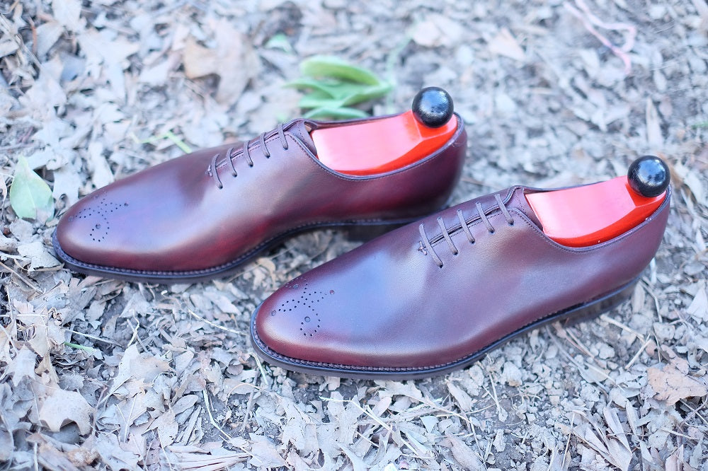 Crescent - Sangria Calf-Wholecut Oxfords-J.FitzPatrick Footwear