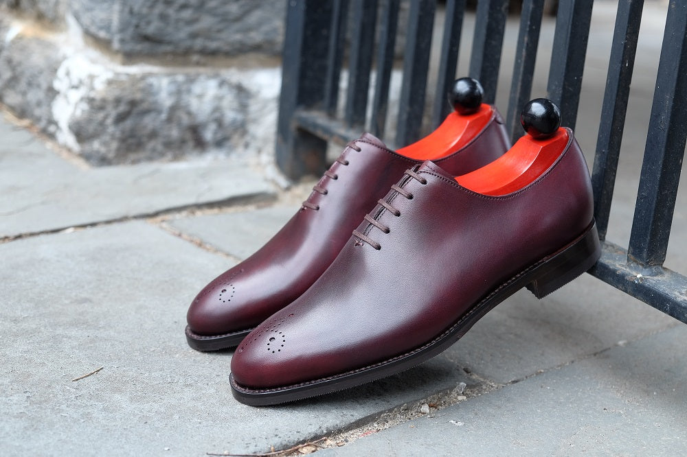 Crescent - Sangria Calf-Wholecut Oxfords-J.FitzPatrick Footwear