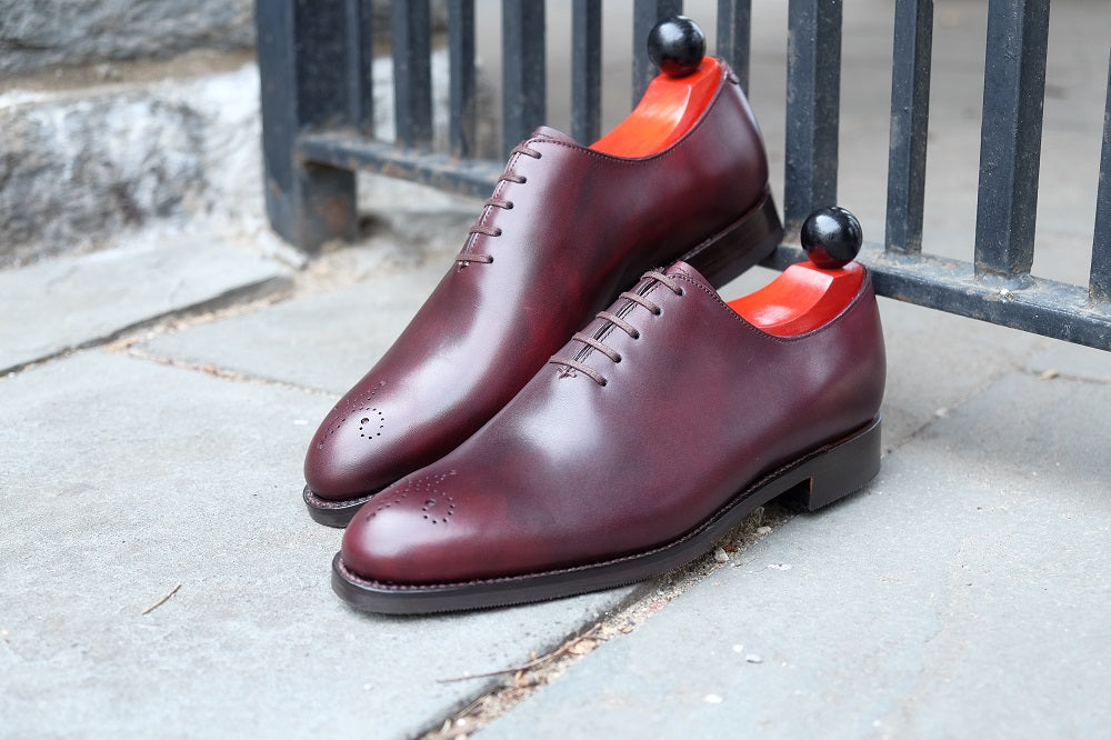 Crescent - Sangria Calf-Wholecut Oxfords-J.FitzPatrick Footwear
