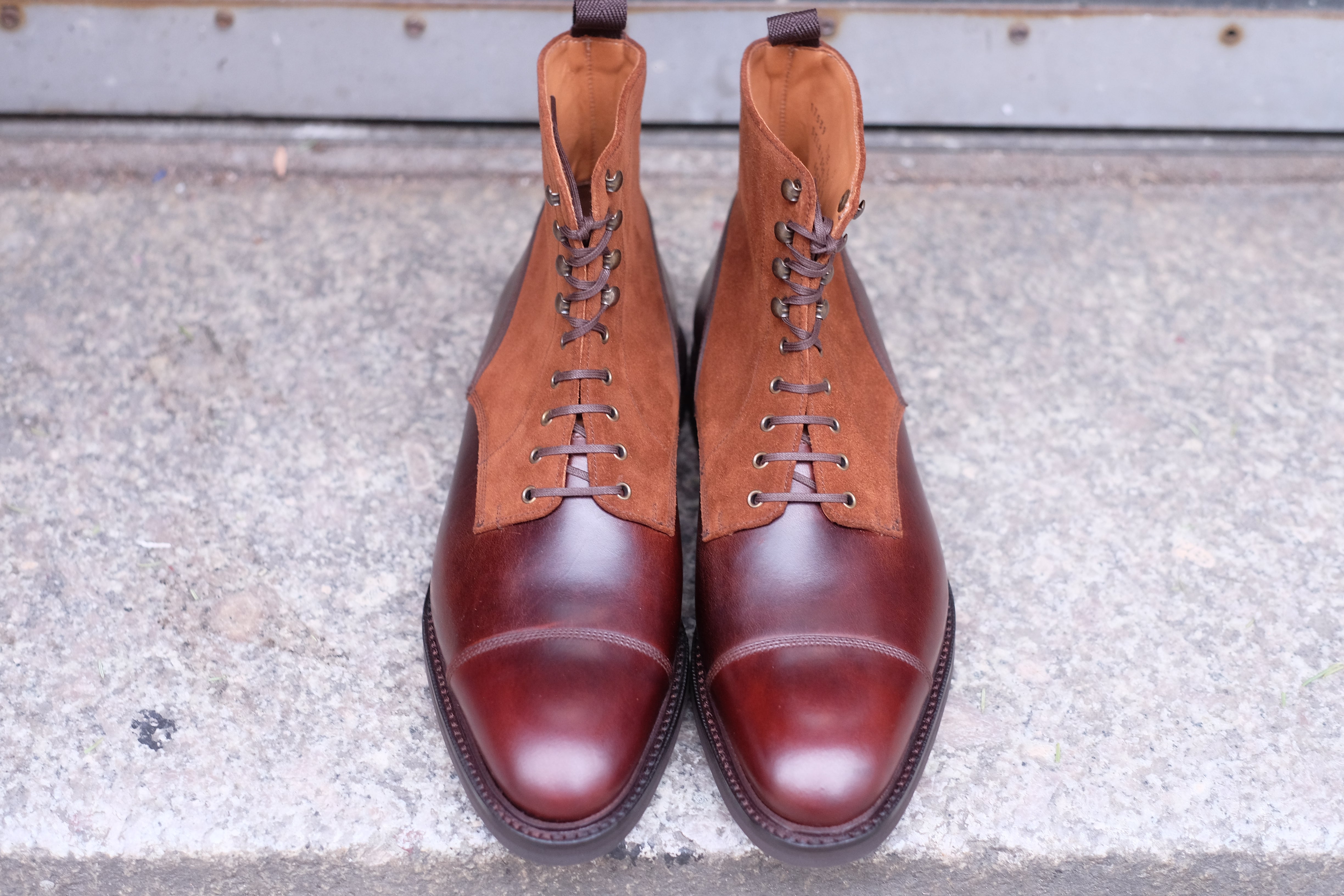 Delridge - MTO - Rugged Brown / Snuff Suede - NGT Last - Double Rugged Rubber Sole w/ Stormwelt-Made To Order Boot Derby Cap Toe-J.FitzPatrick Footwear