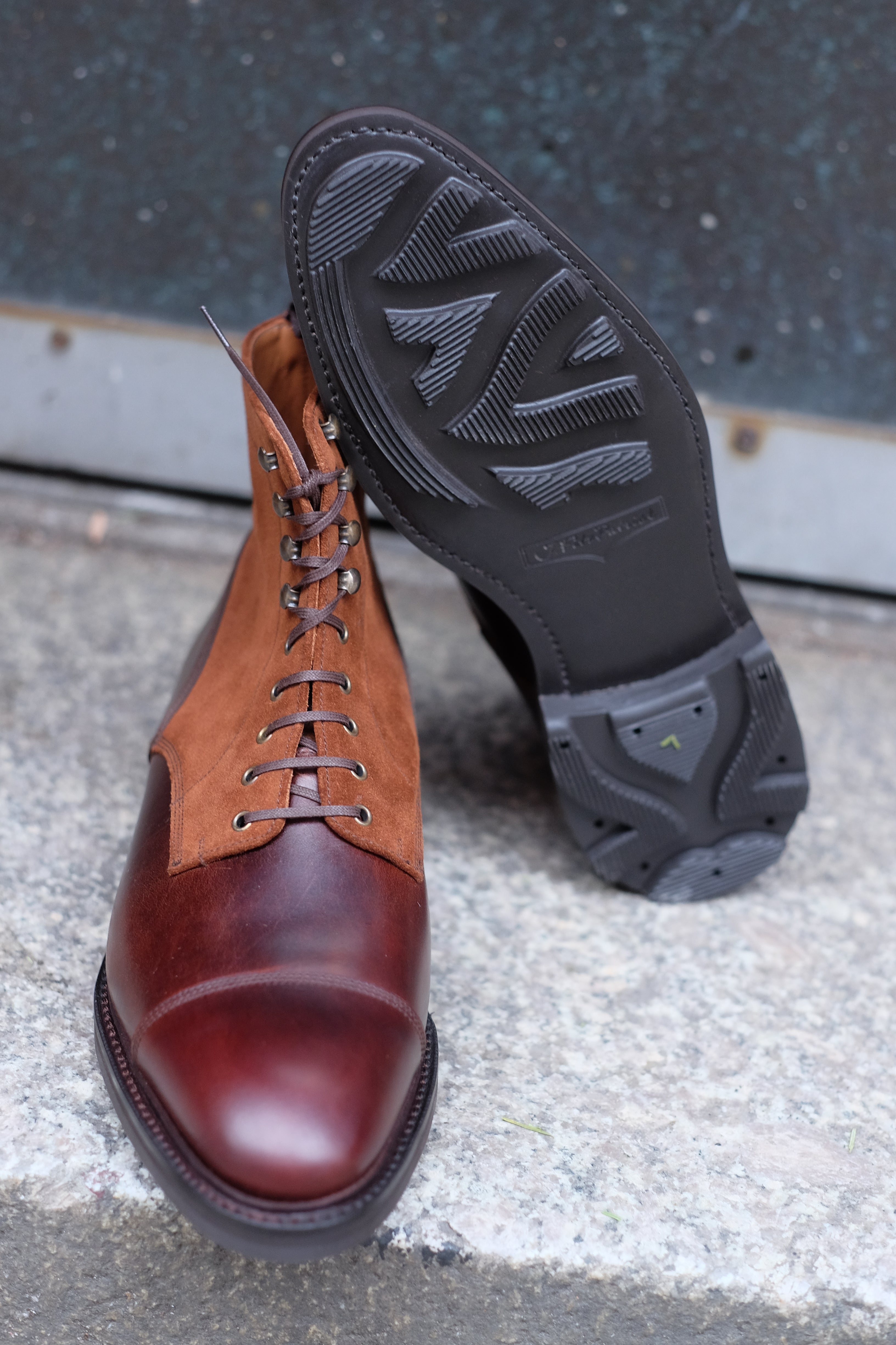 Delridge - MTO - Rugged Brown / Snuff Suede - NGT Last - Double Rugged Rubber Sole w/ Stormwelt-Made To Order Boot Derby Cap Toe-J.FitzPatrick Footwear