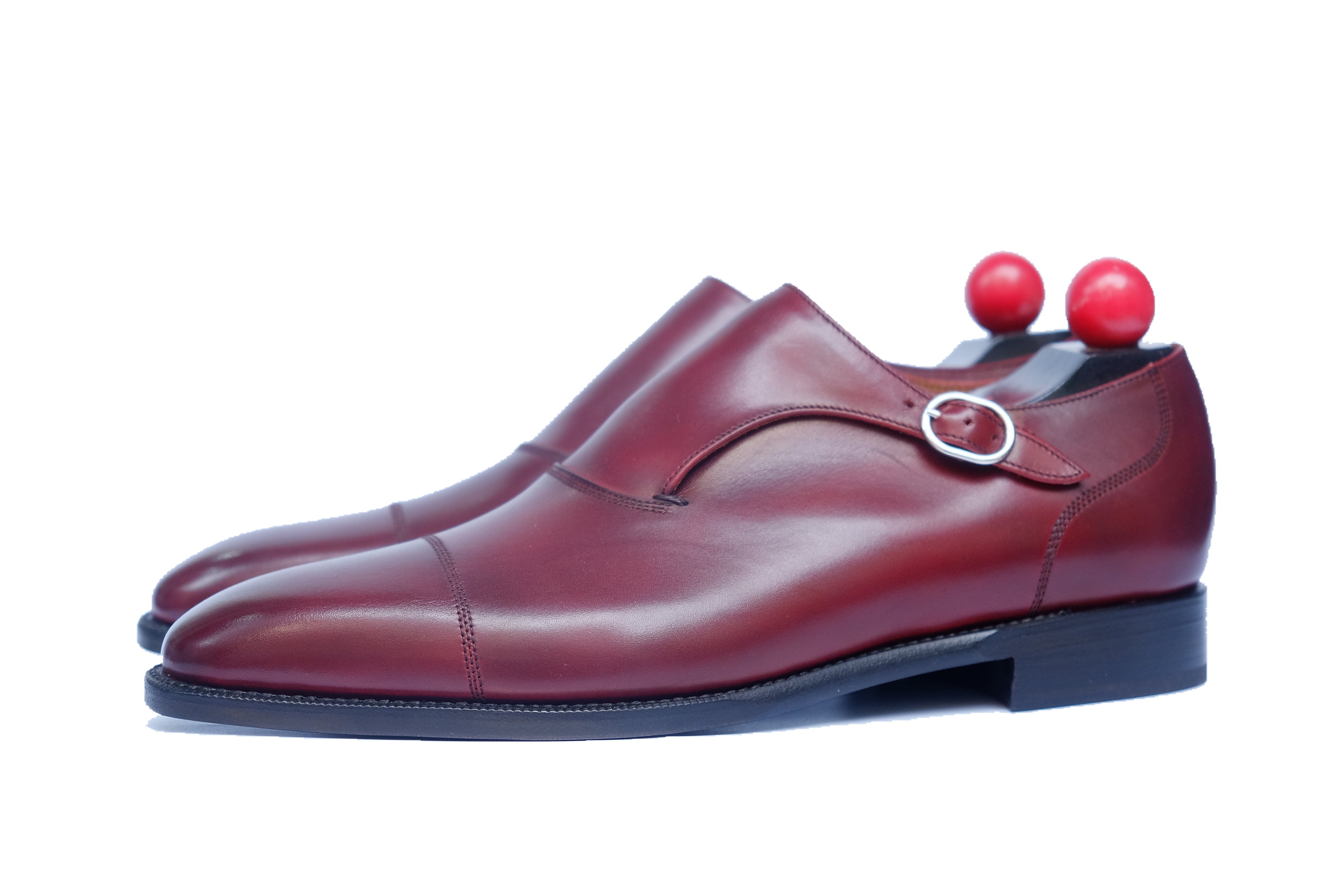 Fauntleroy - MTO - Burgundy Calf-Made To Order Single Monkstrap Captoe Cap Toe-J.FitzPatrick Footwear