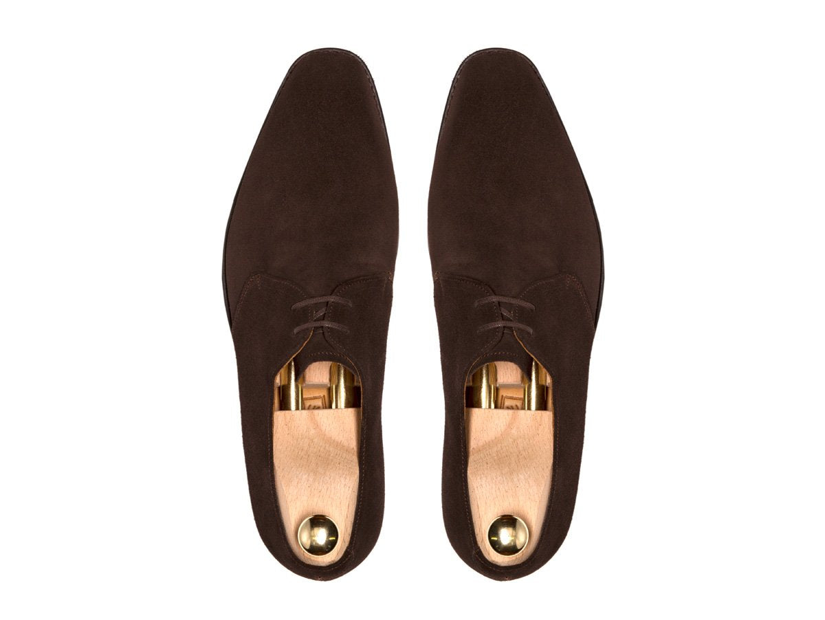 Fremont - MTO - Bitter Chocolate Suede-Made To Order Derbies Derby Two Eyelet-J.FitzPatrick Footwear