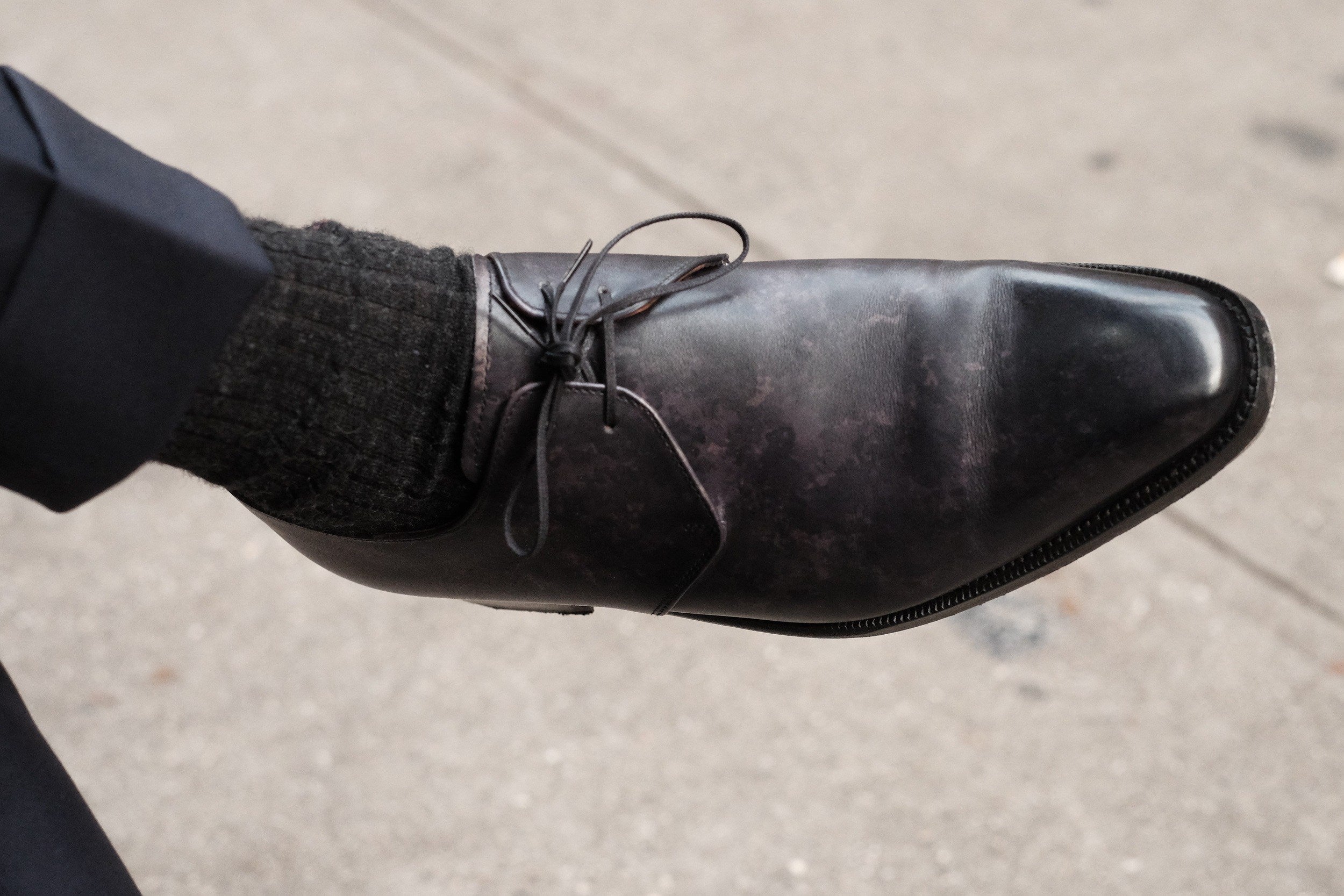Fremont - MTO - Black Marble Patina-Made To Order Derbies Derby Two Eyelet-J.FitzPatrick Footwear