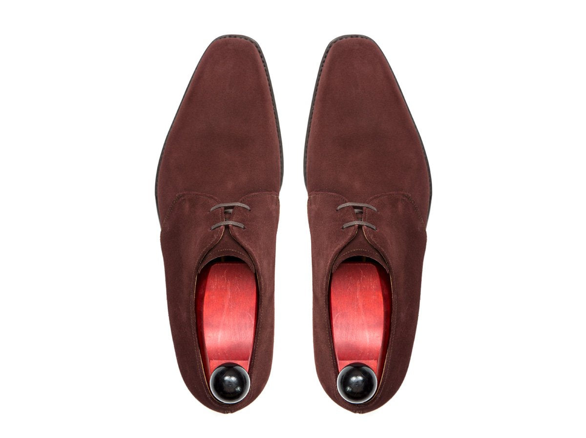 Fremont - MTO - Burgundy Suede-Made To Order Derbies Derby Two Eyelet-J.FitzPatrick Footwear