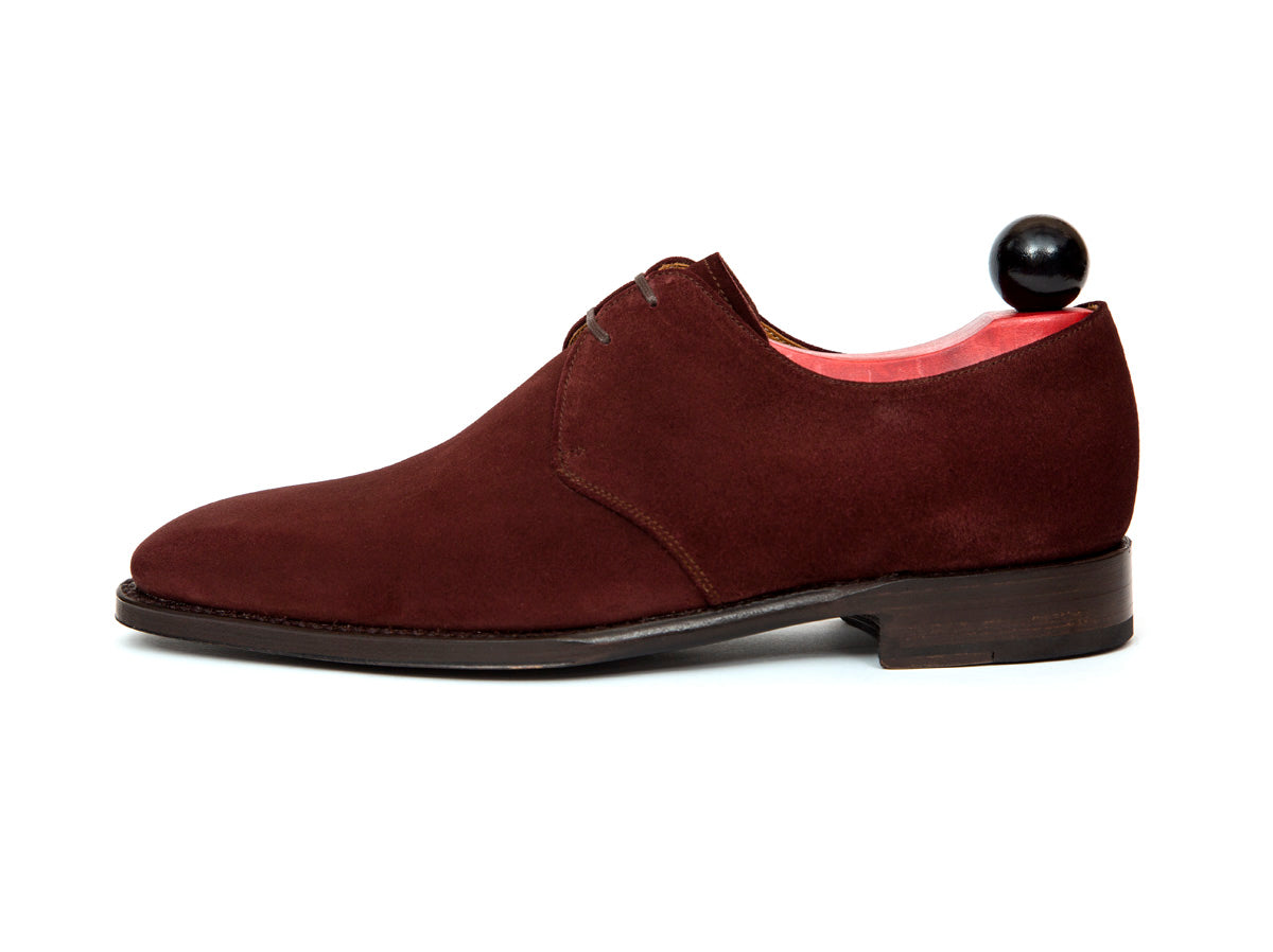 Fremont - MTO - Burgundy Suede-Made To Order Derbies Derby Two Eyelet-J.FitzPatrick Footwear