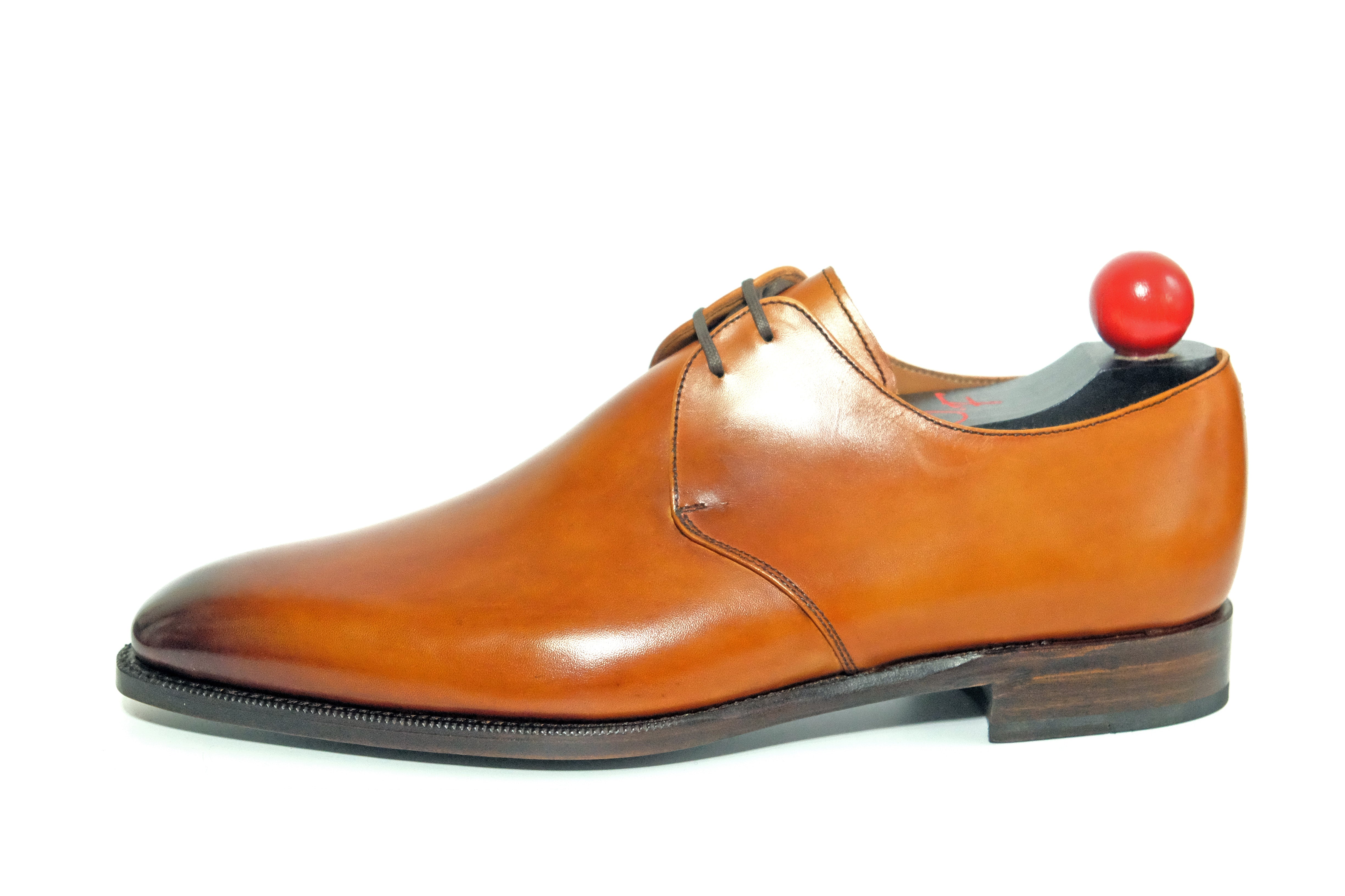 Fremont - MTO - Burnished Tan Calf-Made To Order Derbies Derby Two Eyelet-J.FitzPatrick Footwear