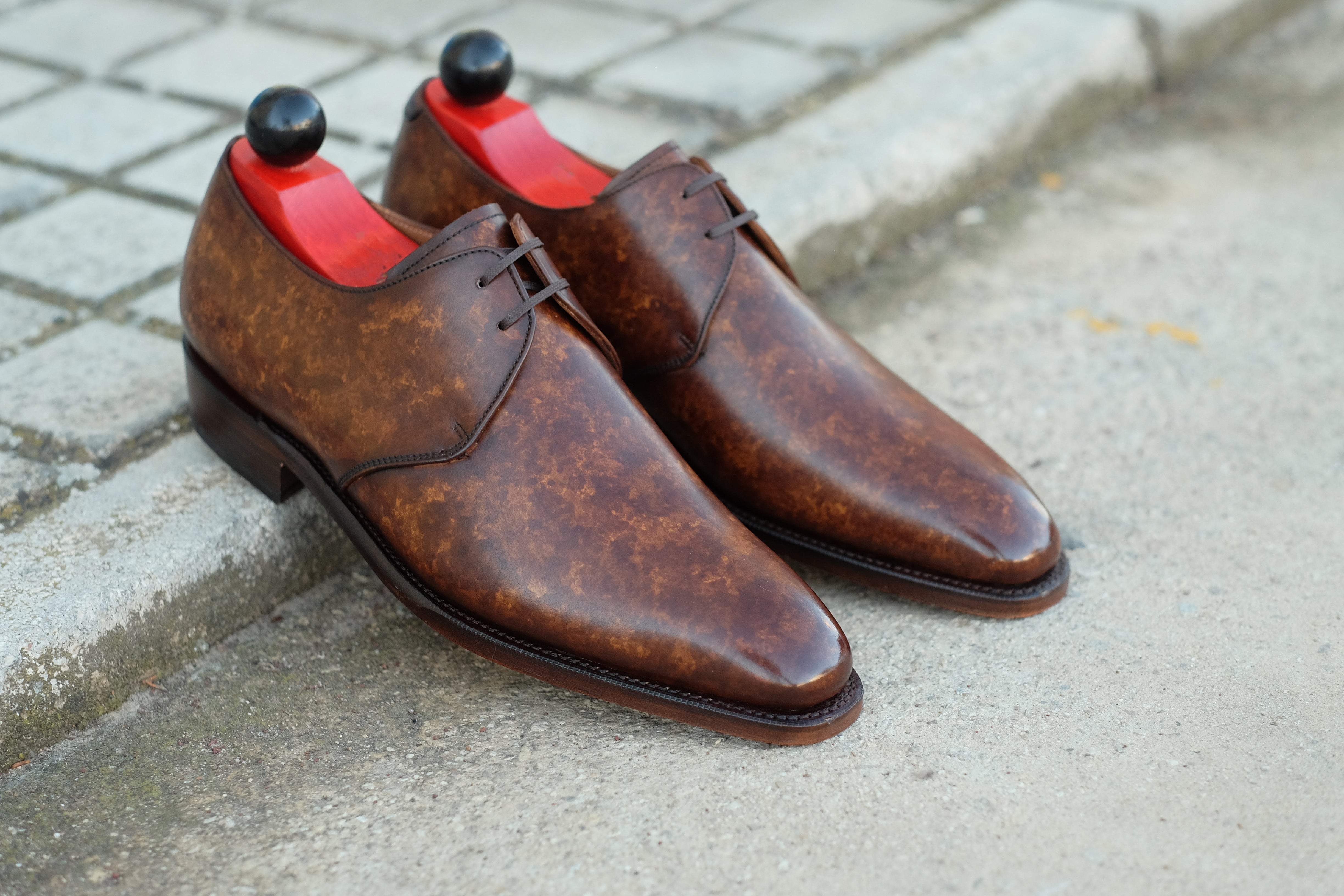 Fremont - MTO - Copper Marble Patina-Made To Order Derbies Derby Two Eyelet-J.FitzPatrick Footwear