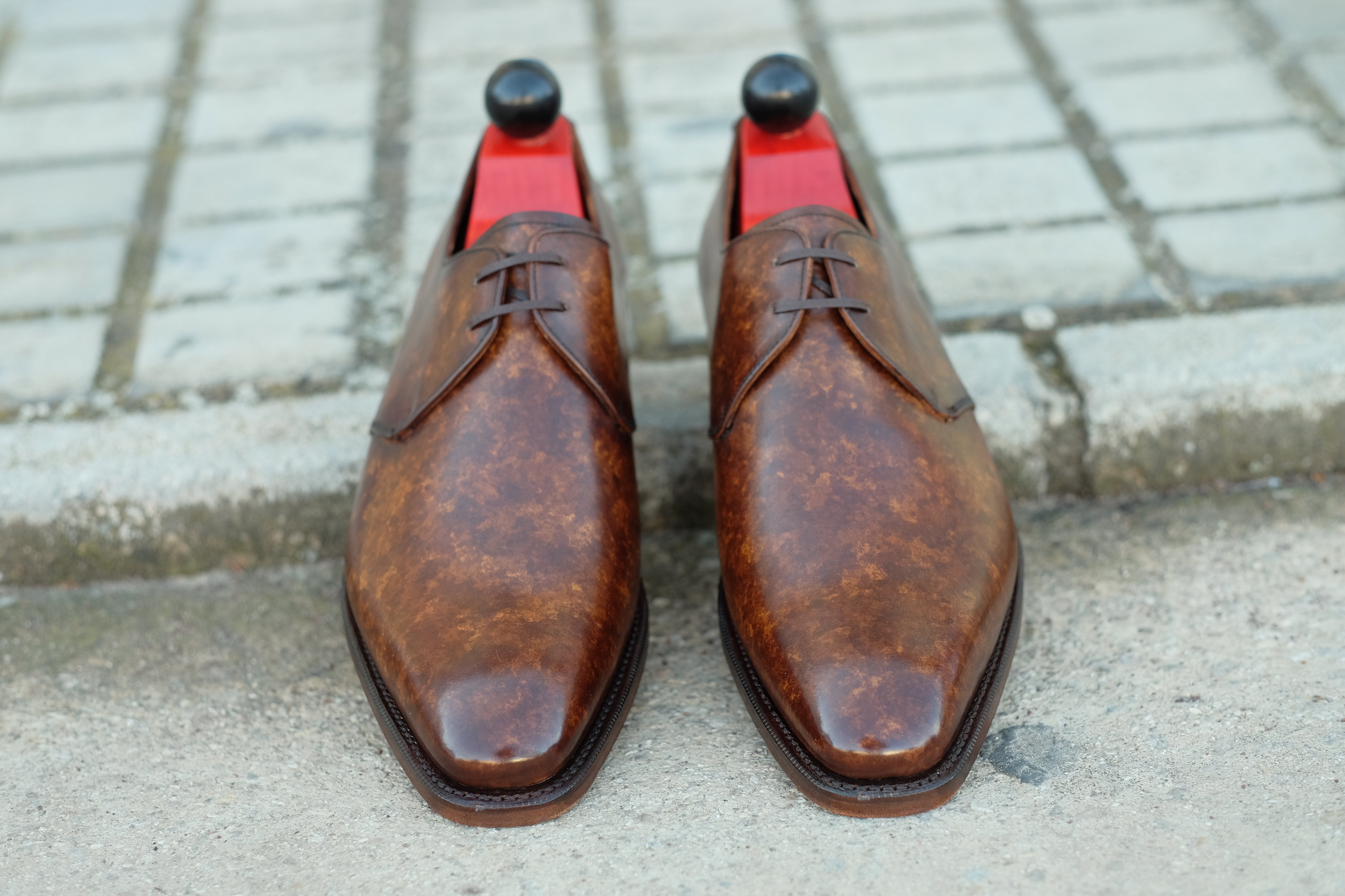 Fremont - MTO - Copper Marble Patina-Made To Order Derbies Derby Two Eyelet-J.FitzPatrick Footwear