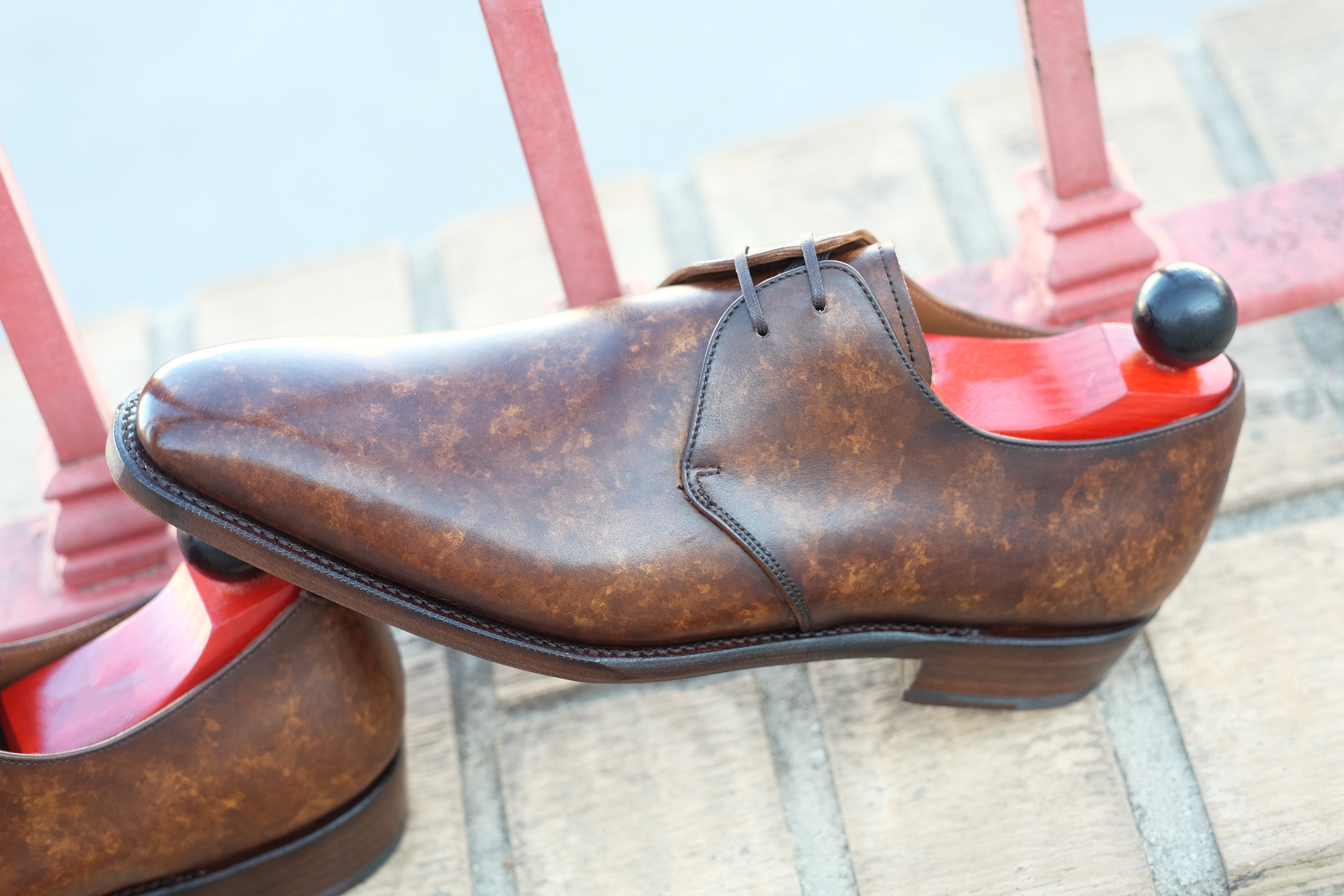 Fremont - MTO - Copper Marble Patina-Made To Order Derbies Derby Two Eyelet-J.FitzPatrick Footwear