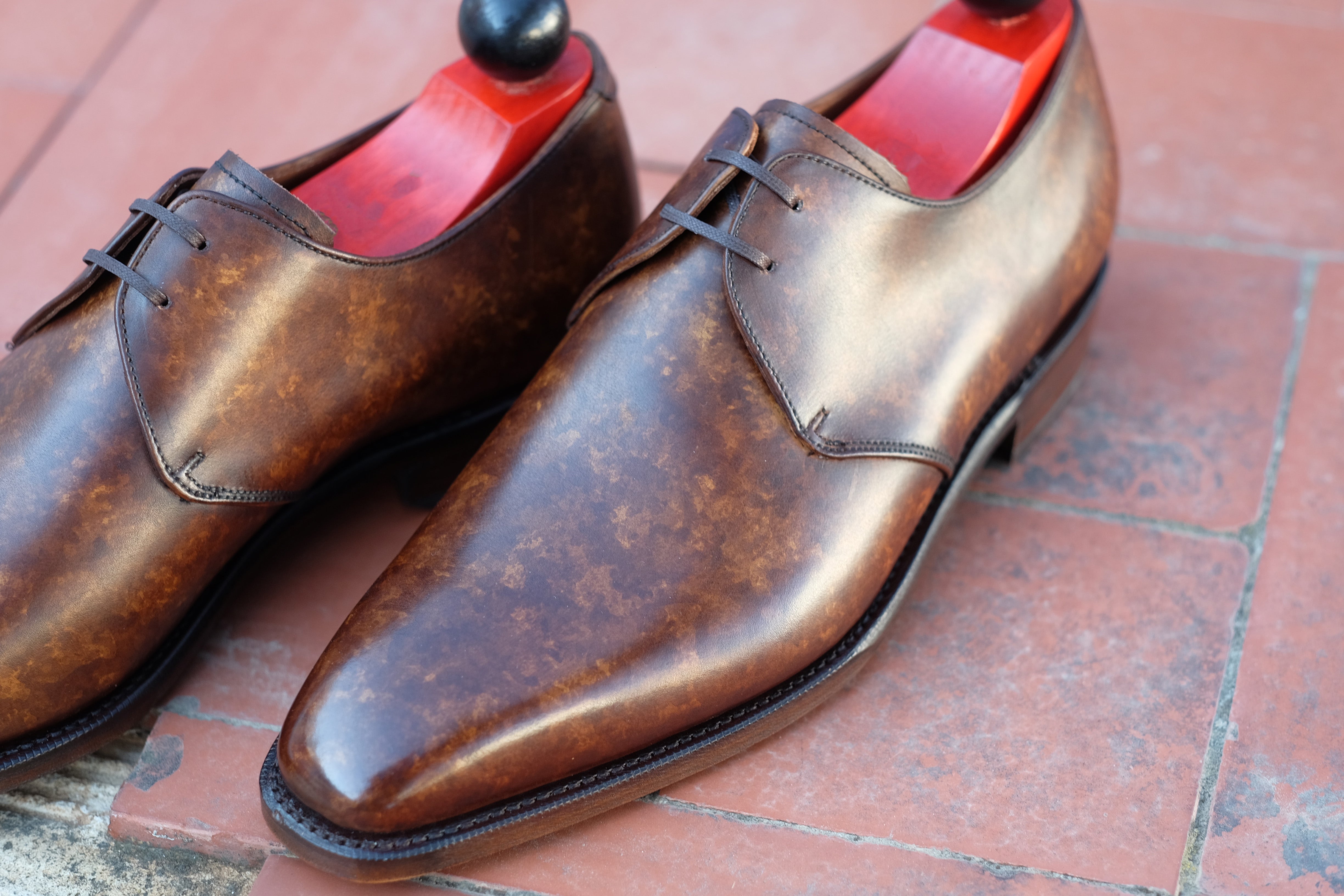 Fremont - MTO - Copper Marble Patina-Made To Order Derbies Derby Two Eyelet-J.FitzPatrick Footwear
