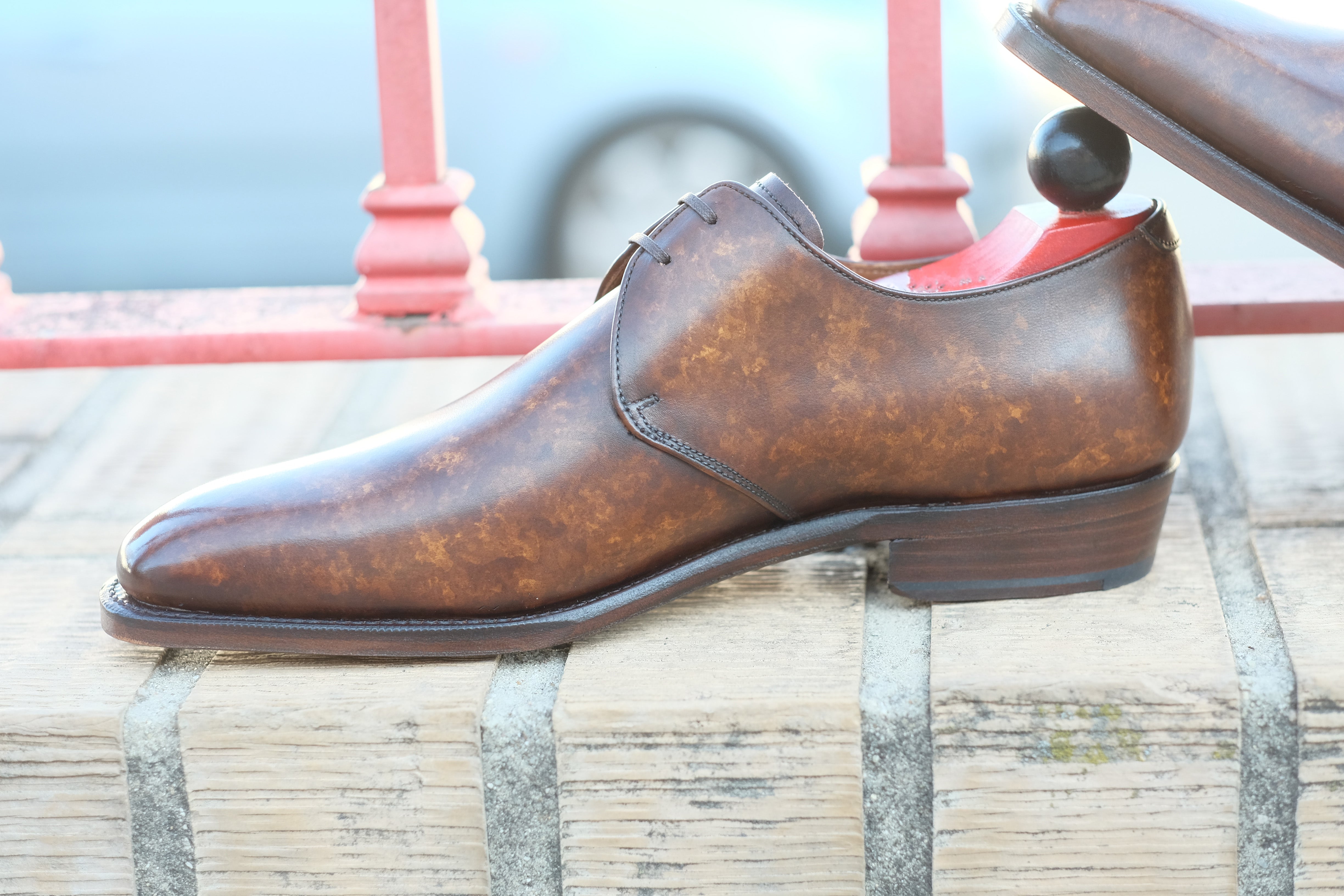 Fremont - MTO - Copper Marble Patina-Made To Order Derbies Derby Two Eyelet-J.FitzPatrick Footwear