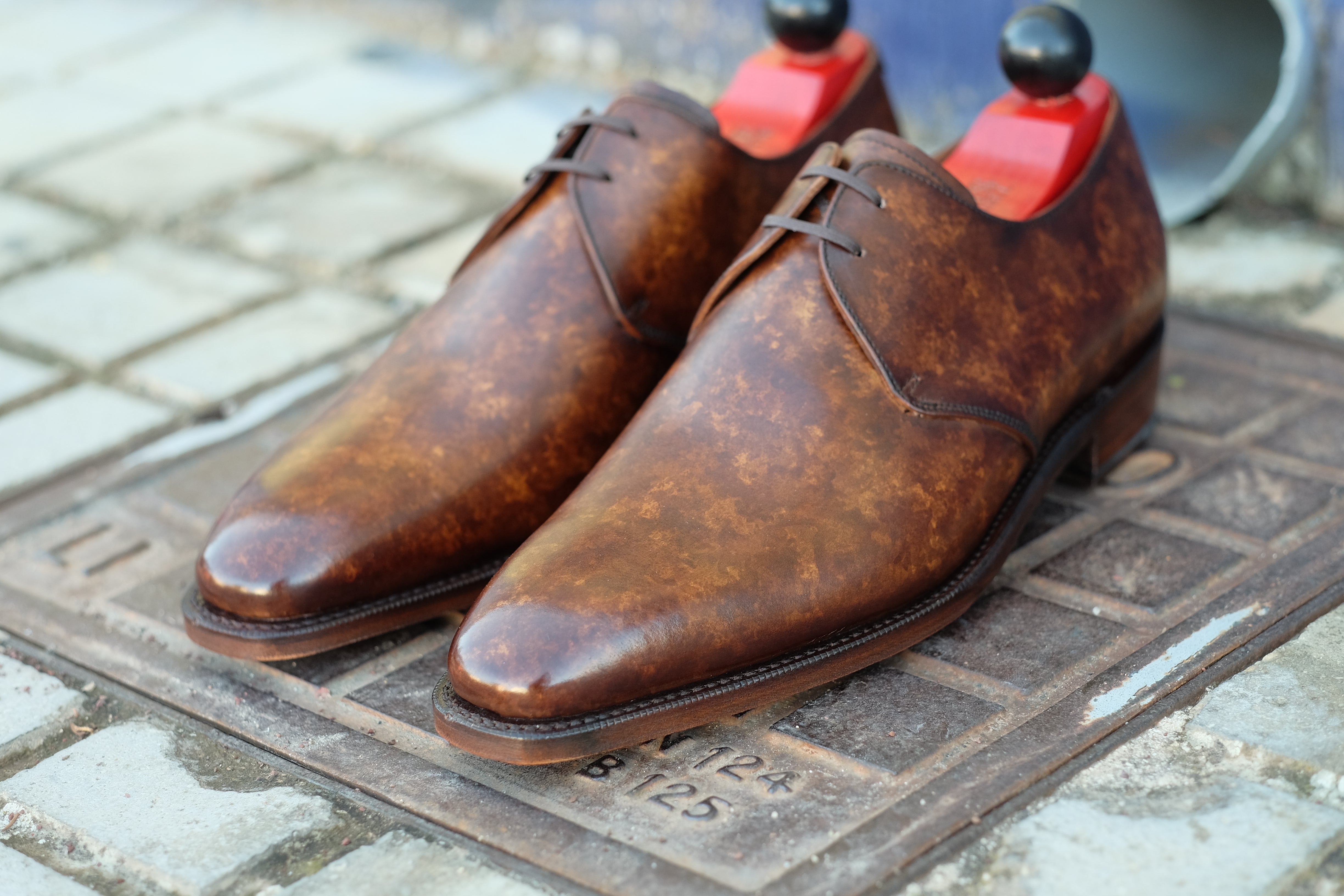 Fremont - MTO - Copper Marble Patina-Made To Order Derbies Derby Two Eyelet-J.FitzPatrick Footwear