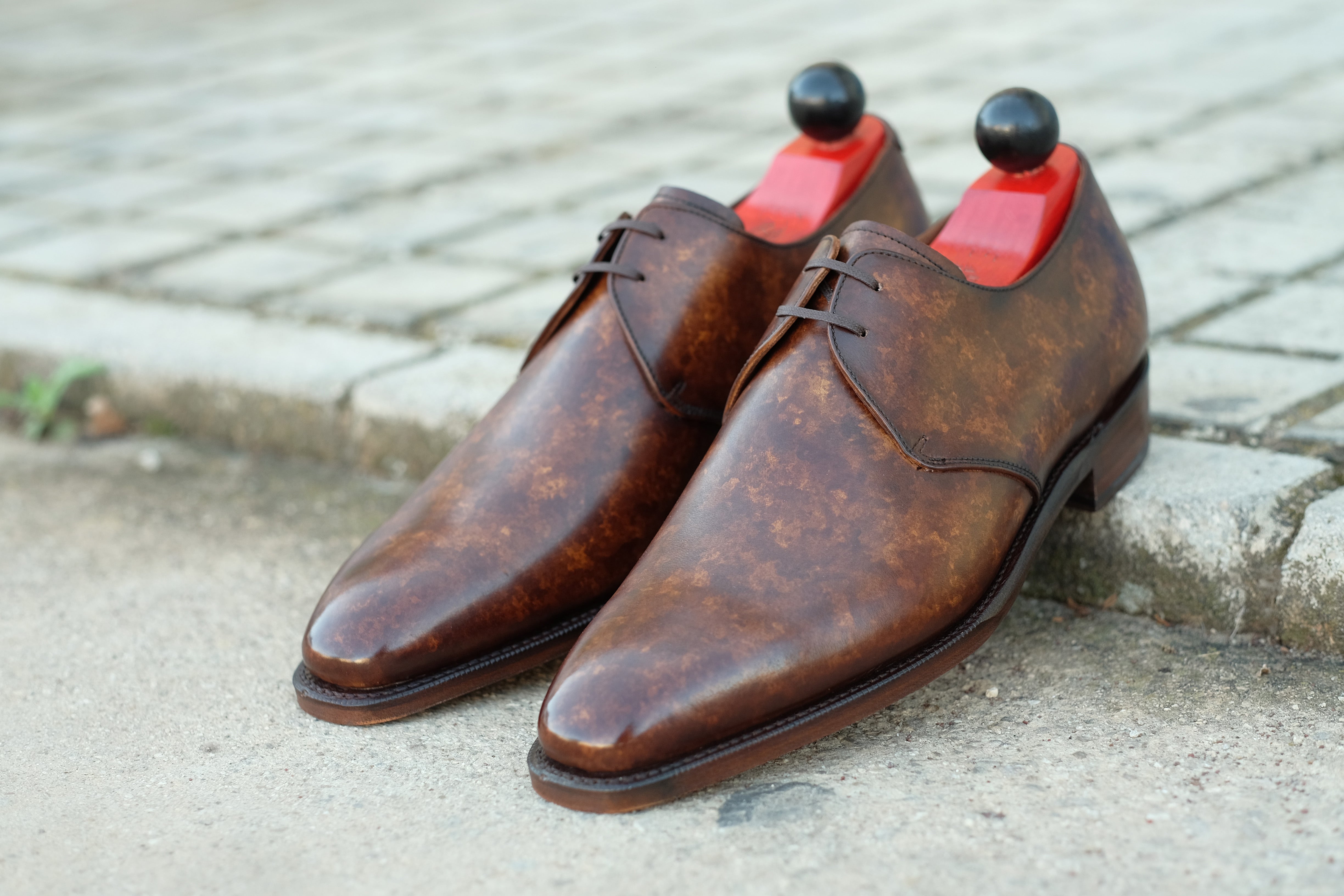 Fremont - MTO - Copper Marble Patina-Made To Order Derbies Derby Two Eyelet-J.FitzPatrick Footwear