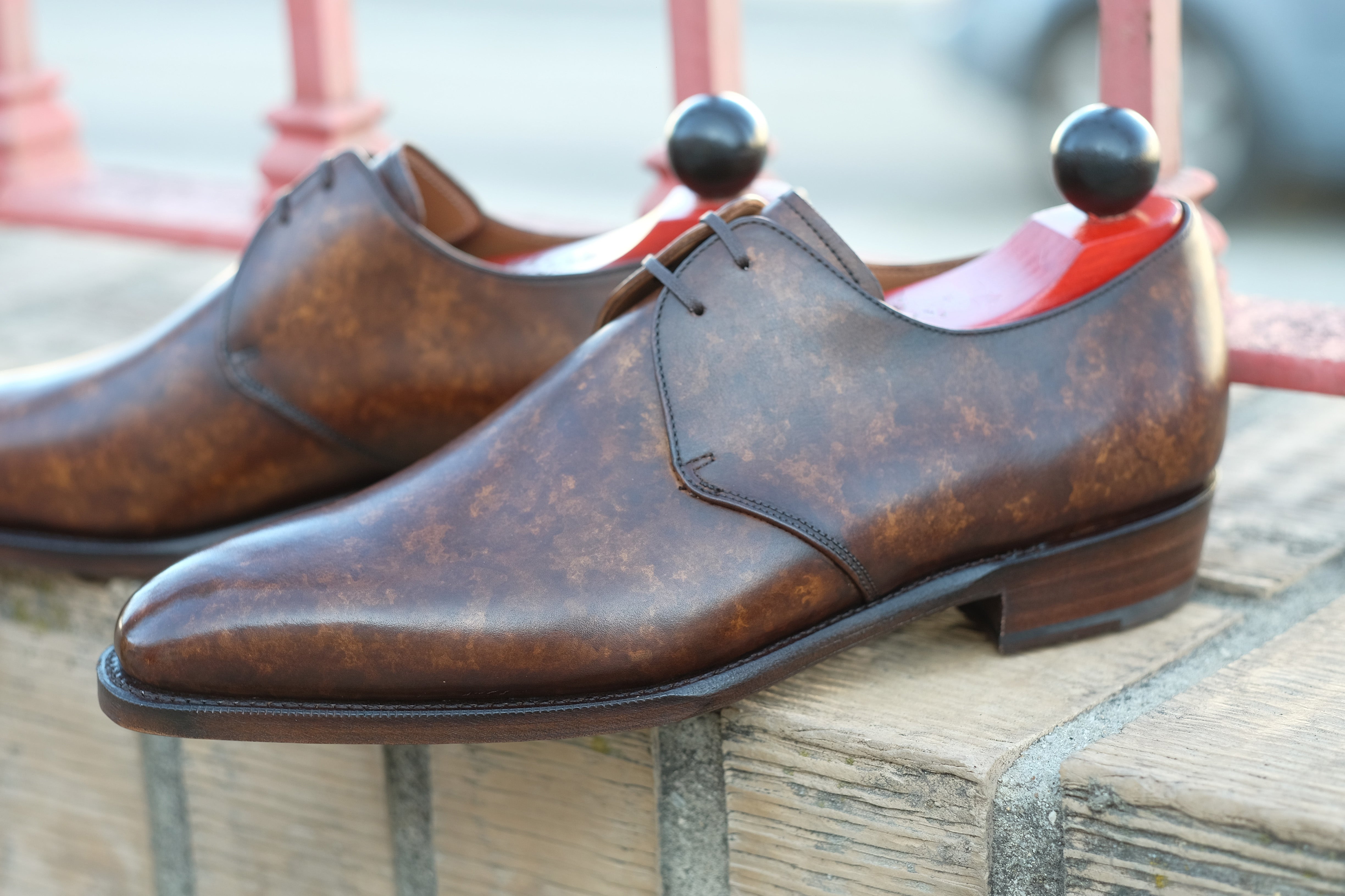 Fremont - MTO - Copper Marble Patina-Made To Order Derbies Derby Two Eyelet-J.FitzPatrick Footwear
