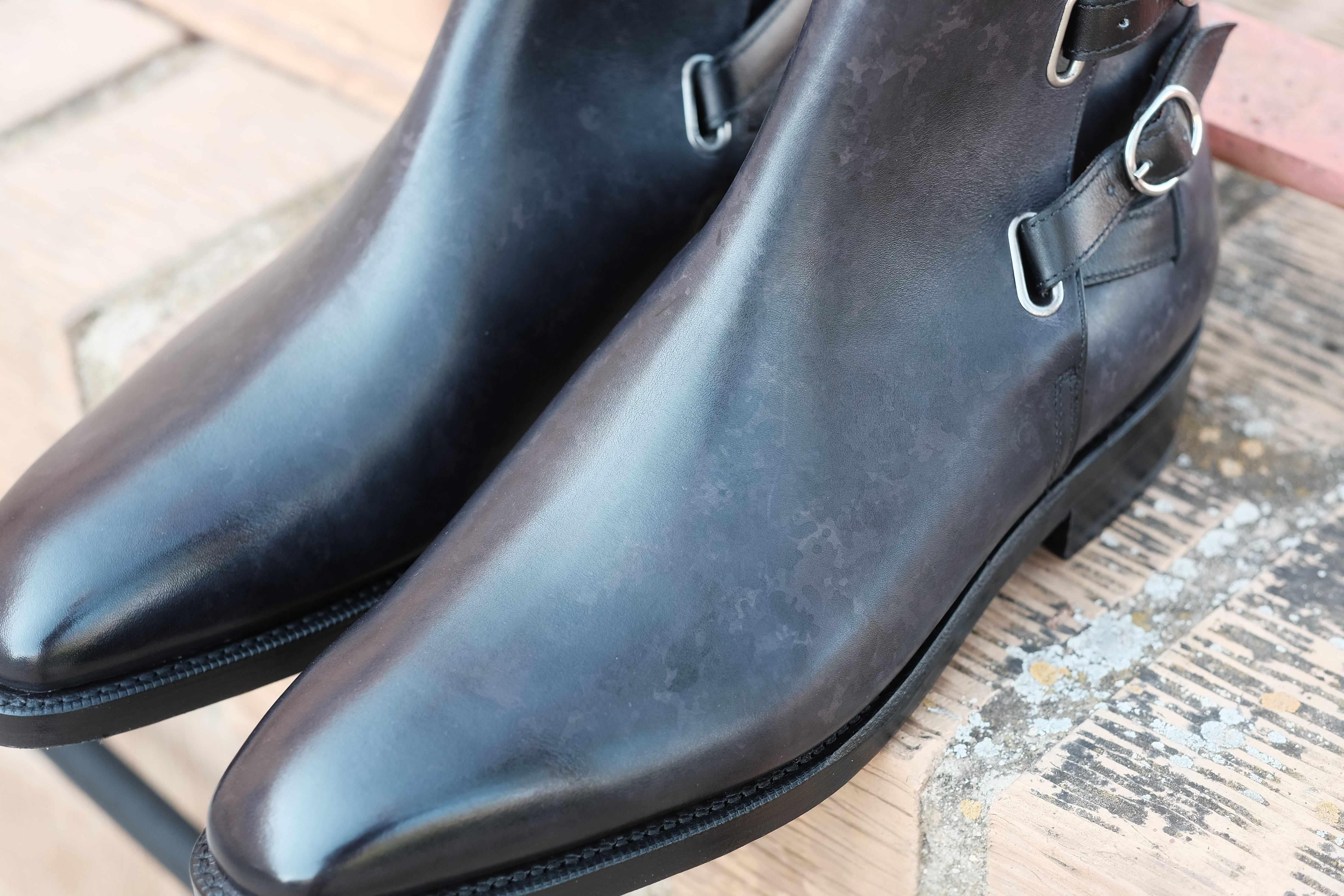 Genesee - Black Marble Patina-Jodhpur Boots-J.FitzPatrick Footwear