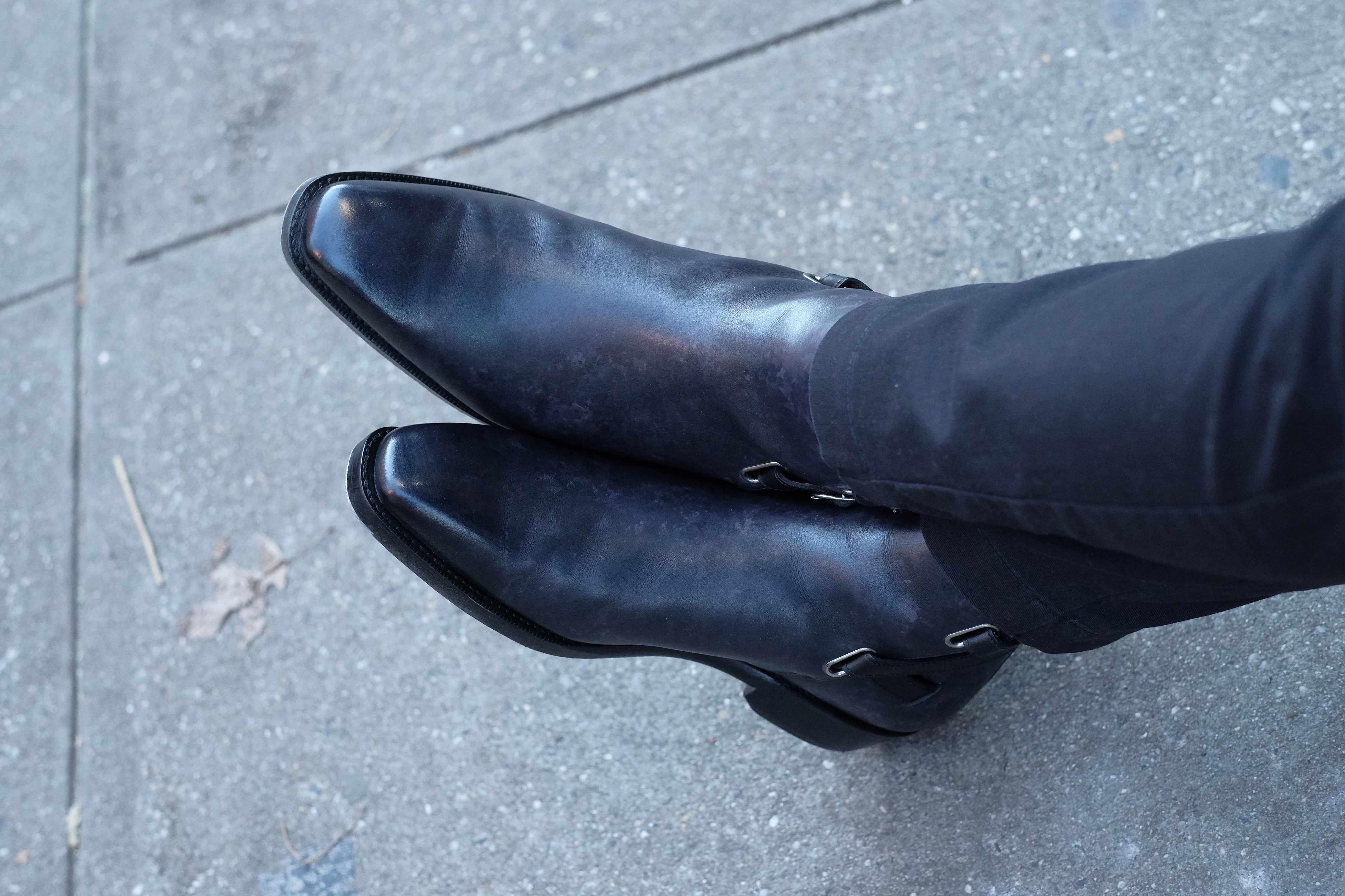 Genesee - Black Marble Patina-Jodhpur Boots-J.FitzPatrick Footwear