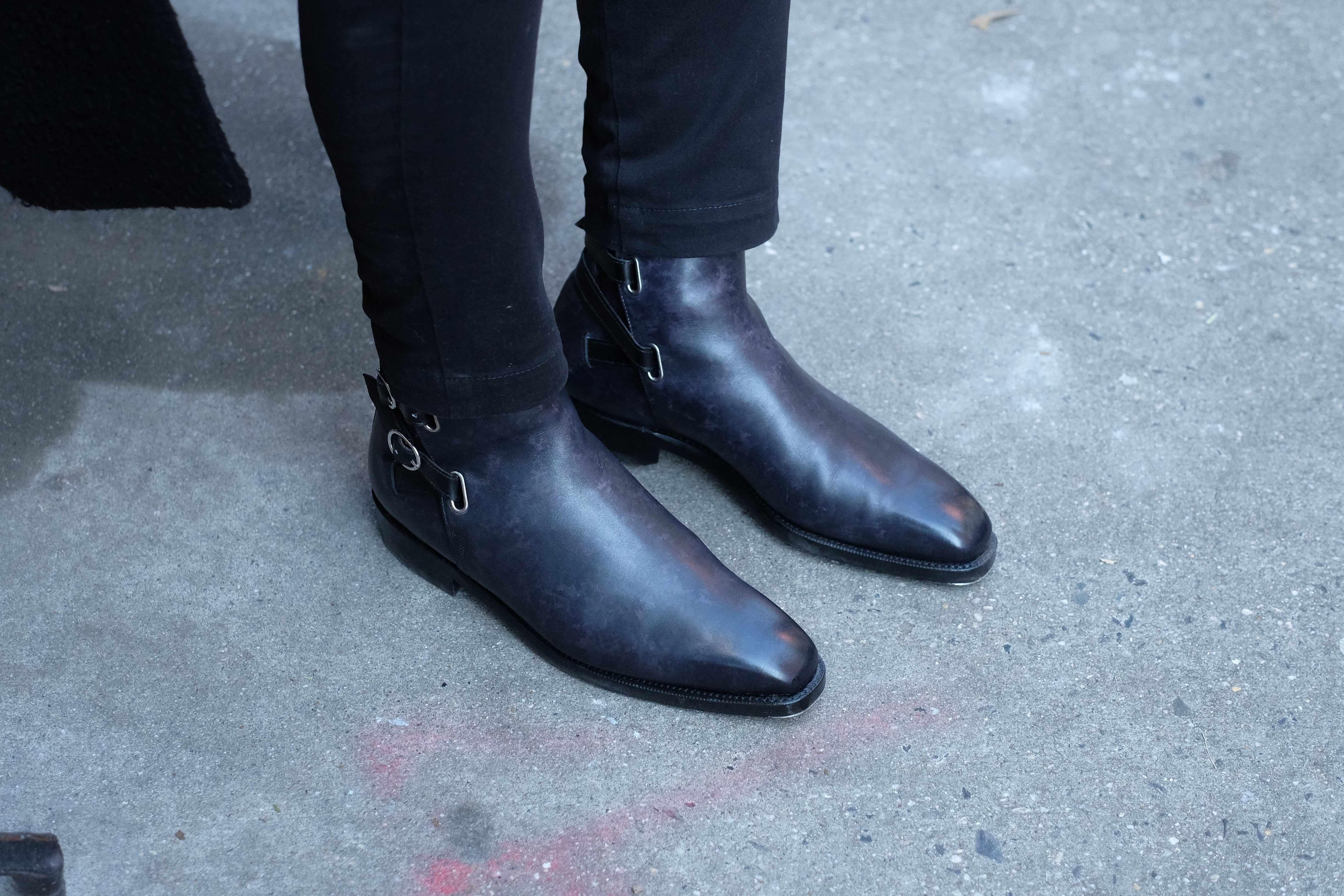 Genesee - Black Marble Patina-Jodhpur Boots-J.FitzPatrick Footwear