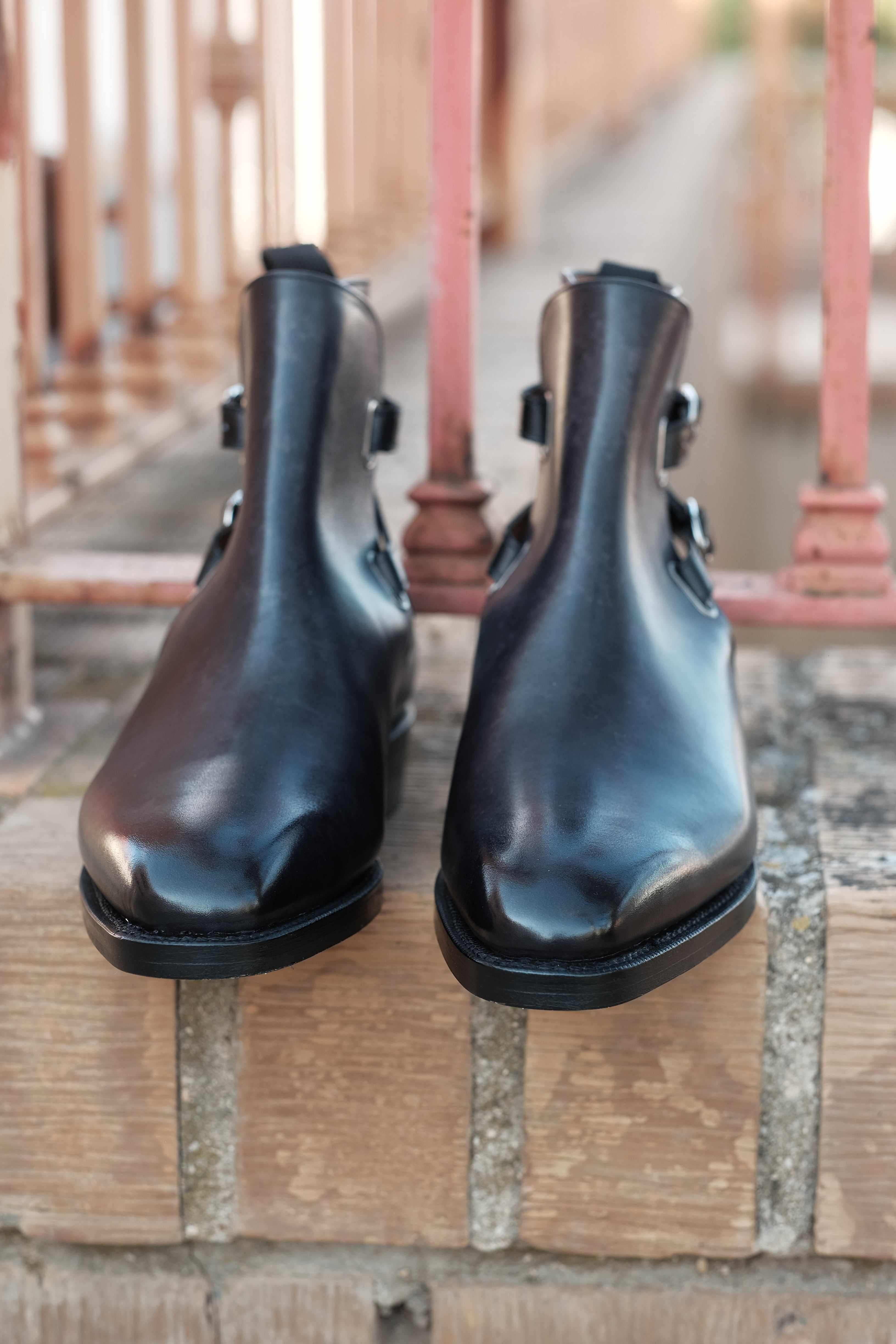 Genesee - Black Marble Patina-Jodhpur Boots-J.FitzPatrick Footwear