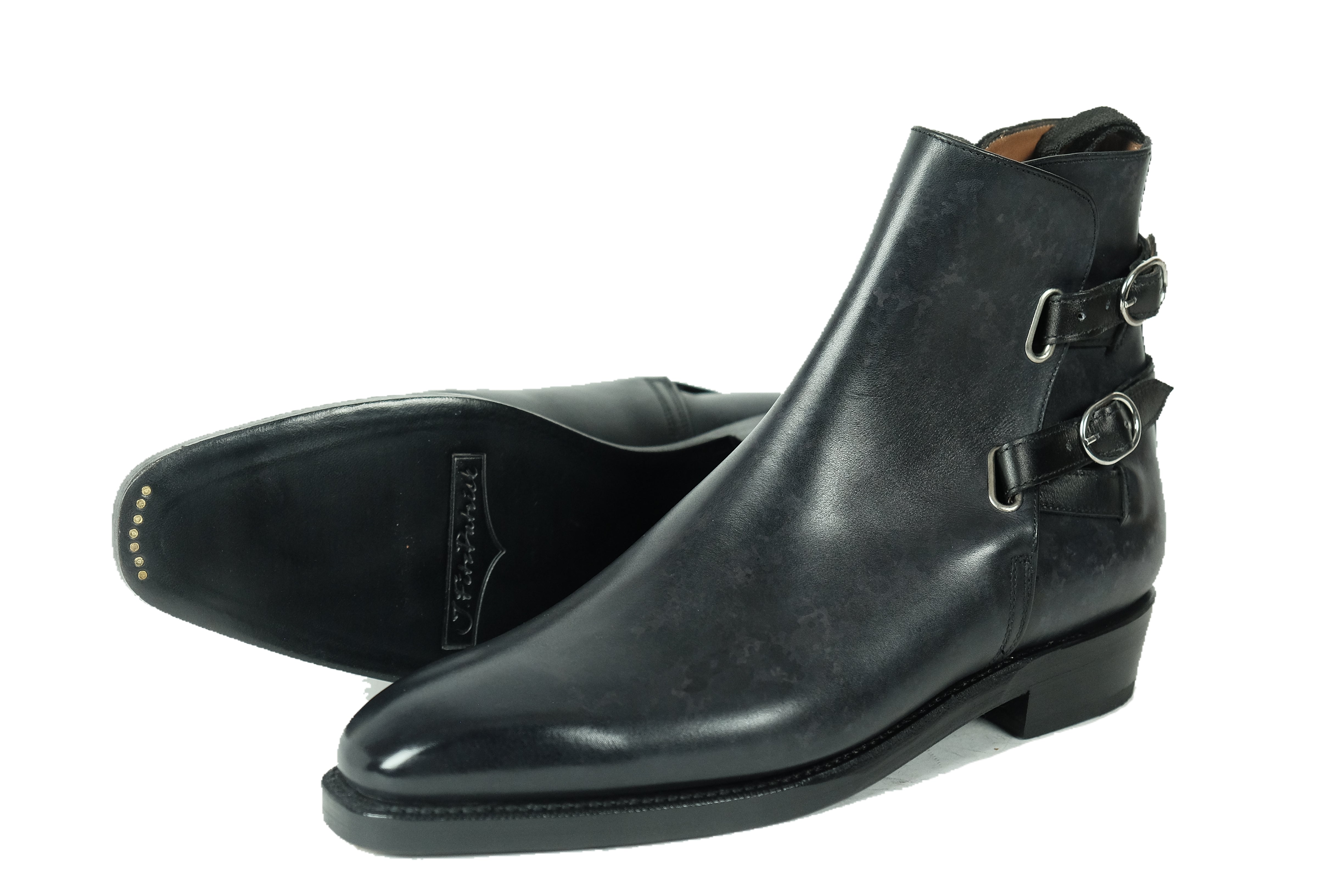 Genesee - Black Marble Patina-Jodhpur Boots-J.FitzPatrick Footwear