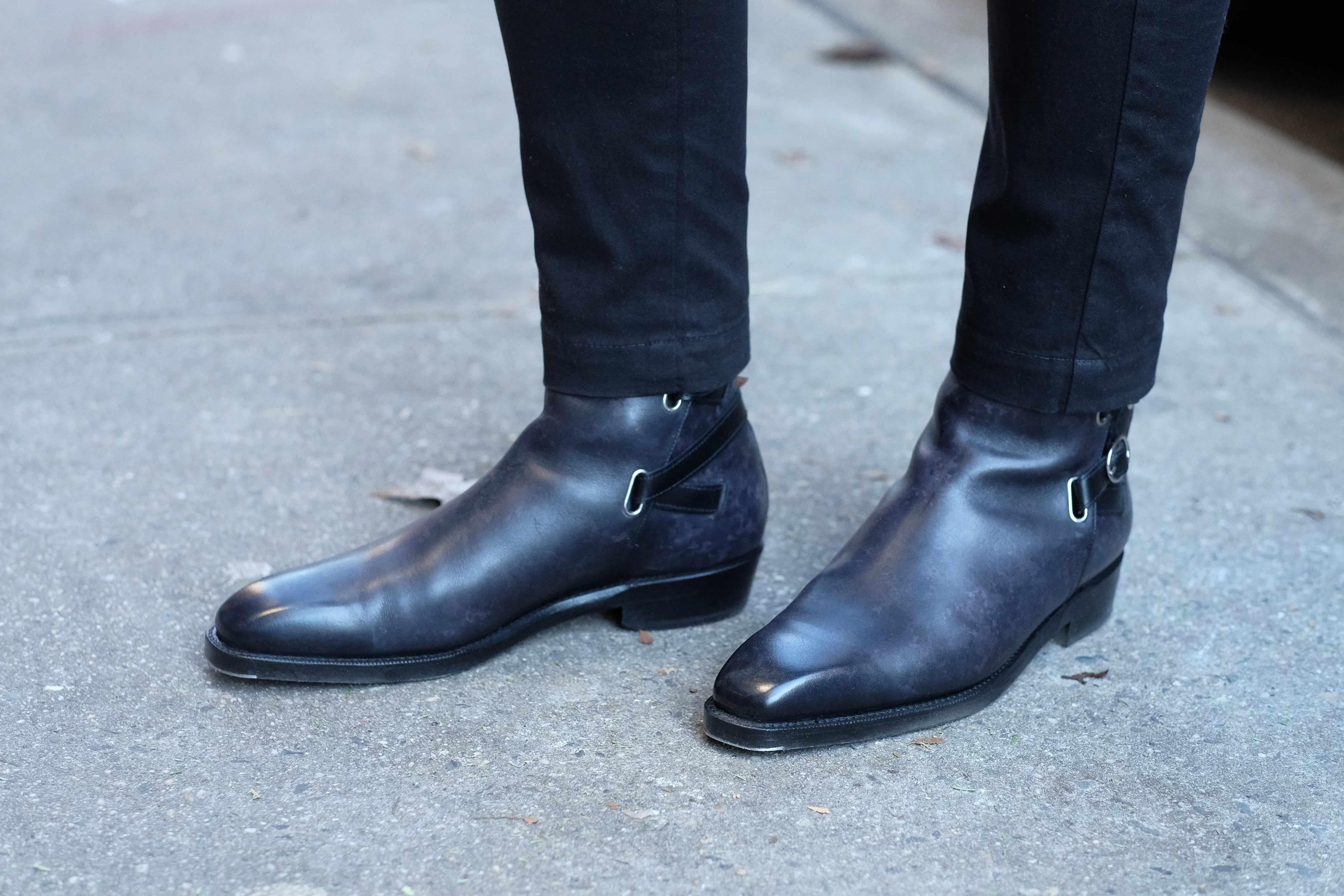 Genesee - Black Marble Patina-Jodhpur Boots-J.FitzPatrick Footwear