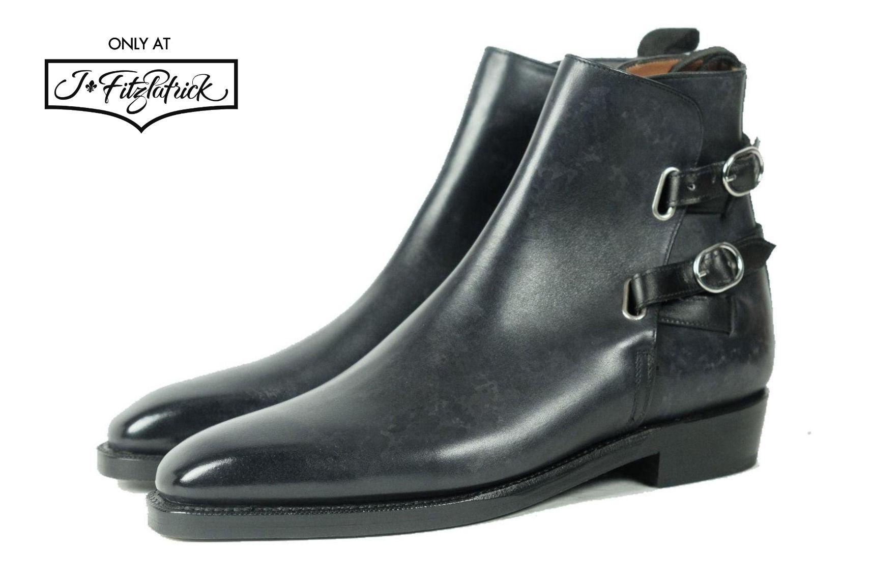 Genesee - Black Marble Patina-Jodhpur Boots-J.FitzPatrick Footwear