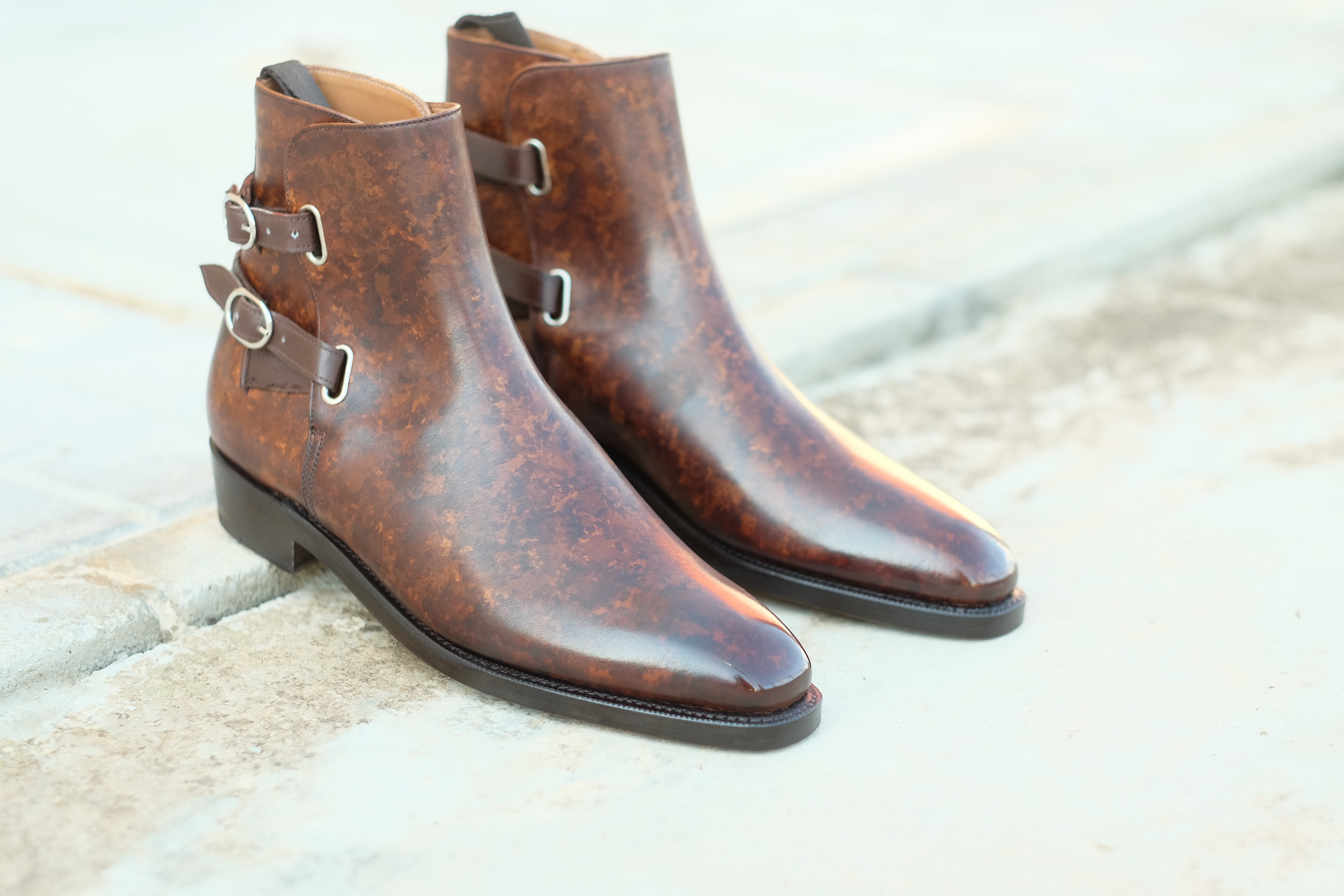 Genesee - Copper Marble Patina-Jodhpur Boots-J.FitzPatrick Footwear