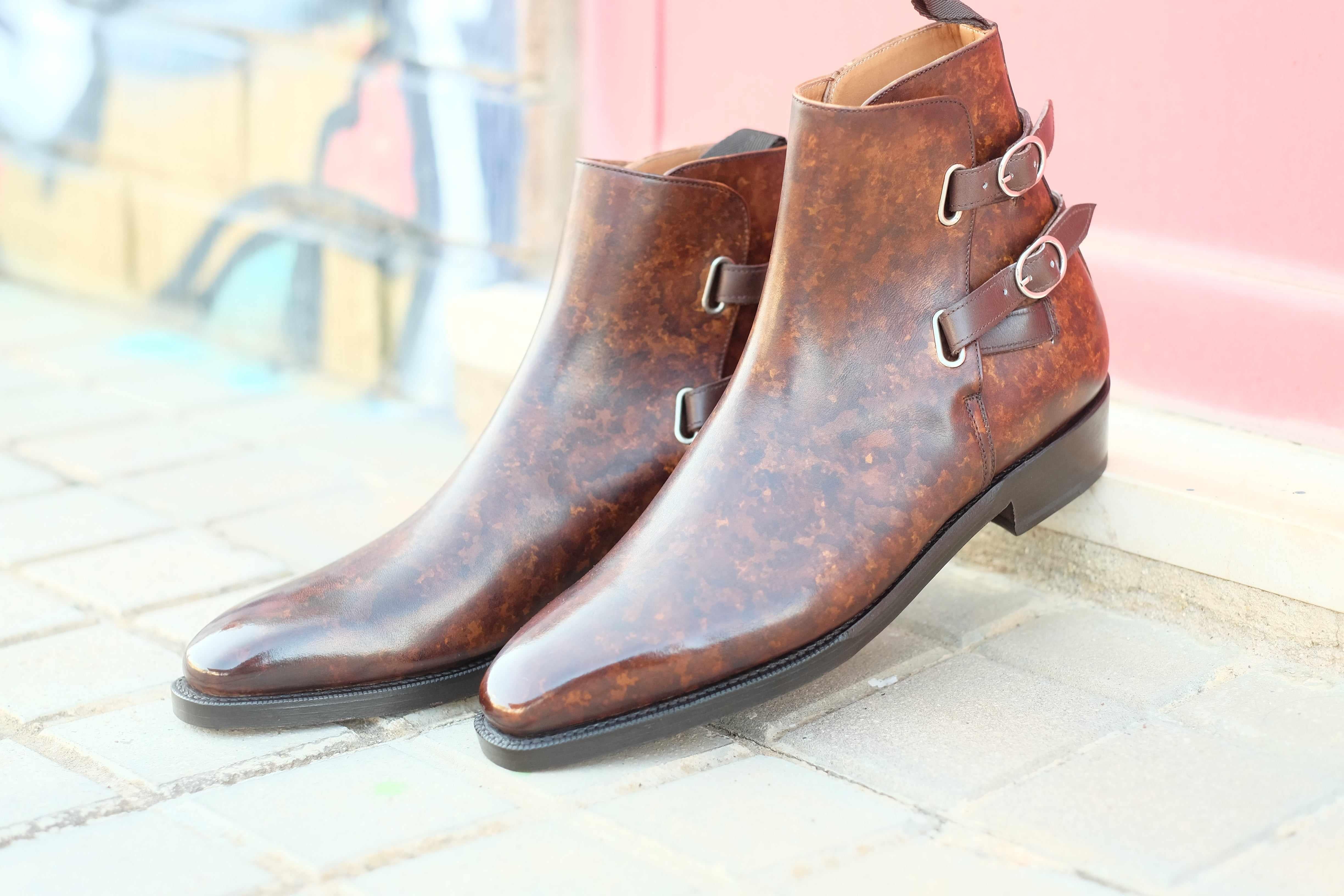 Genesee - Copper Marble Patina-Jodhpur Boots-J.FitzPatrick Footwear