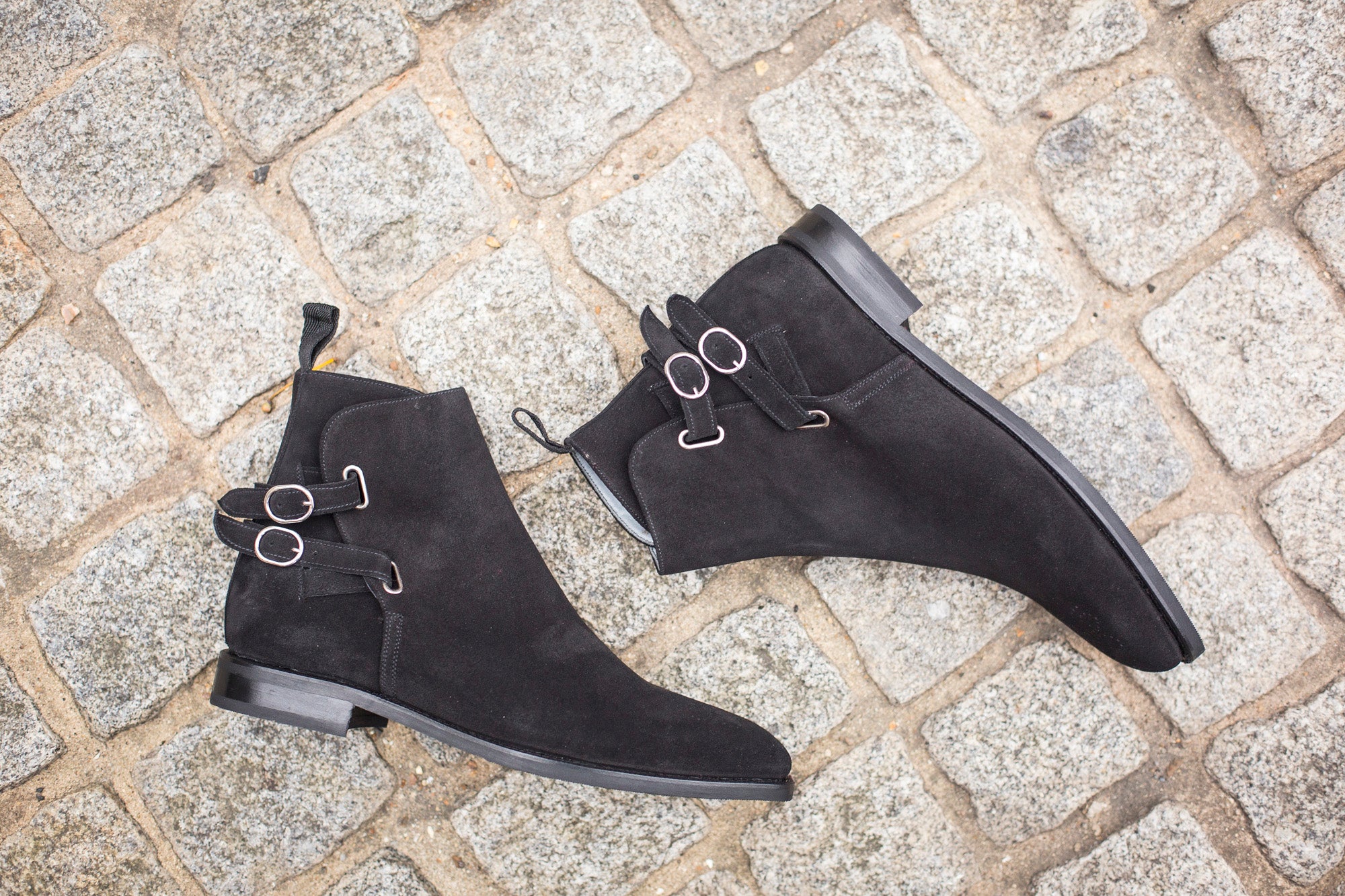 Genesee - MTO - Black Suede - MGF Last - Single Leather Sole-Made To Order Jodhpur Boots-J.FitzPatrick Footwear