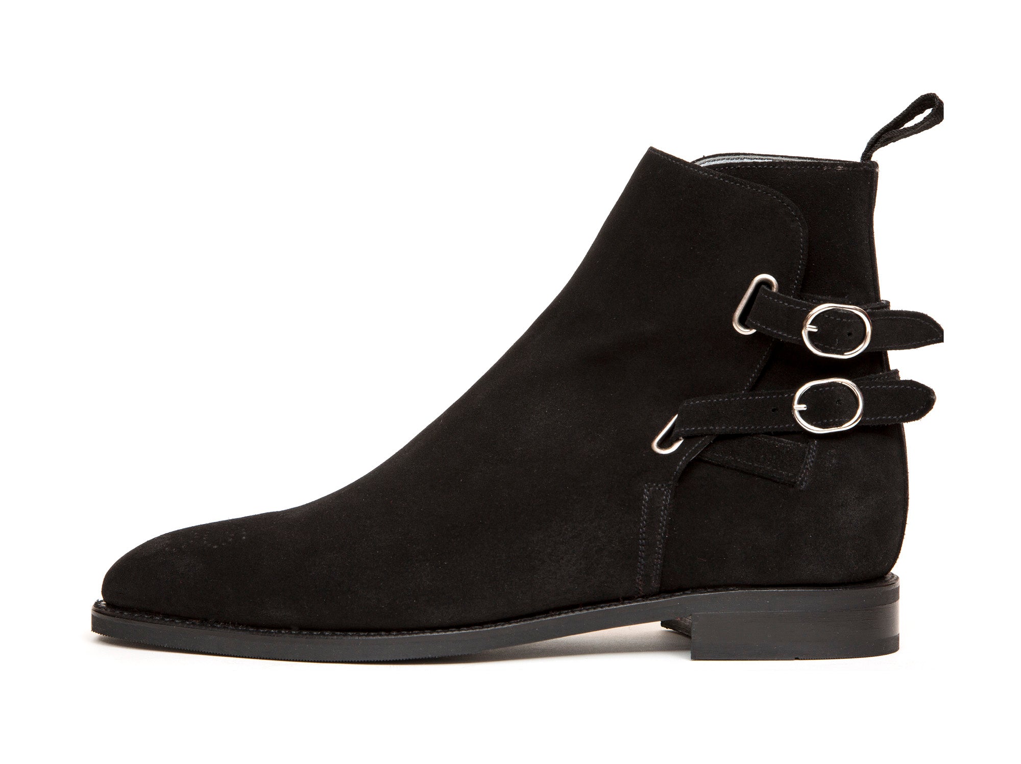 Genesee - MTO - Black Suede - MGF Last - Single Leather Sole-Made To Order Jodhpur Boots-J.FitzPatrick Footwear