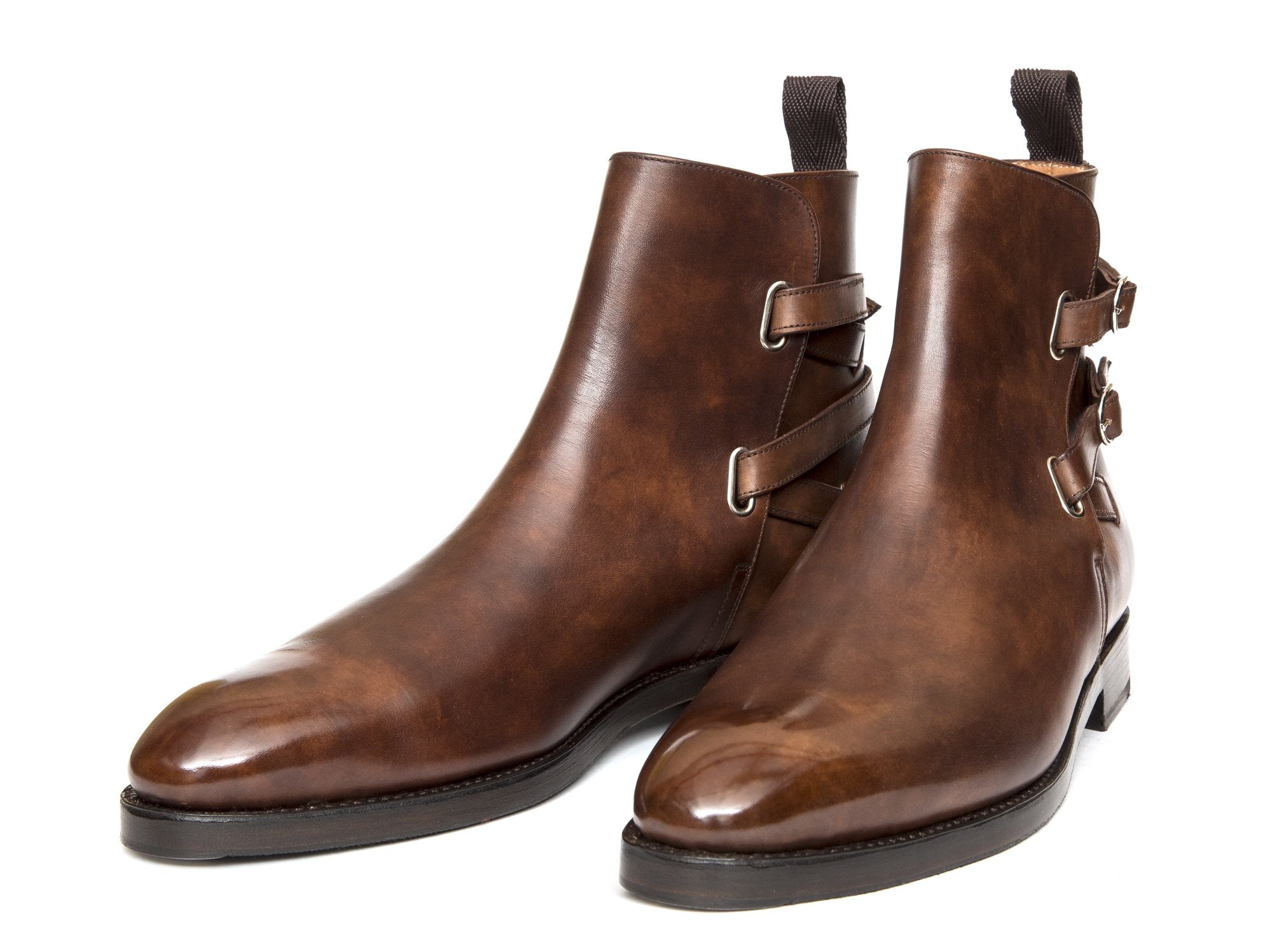 Genesee - MTO - Copper Museum Calf - NGT Last - Double Leather Sole-Made To Order Jodhpur Boots-J.FitzPatrick Footwear