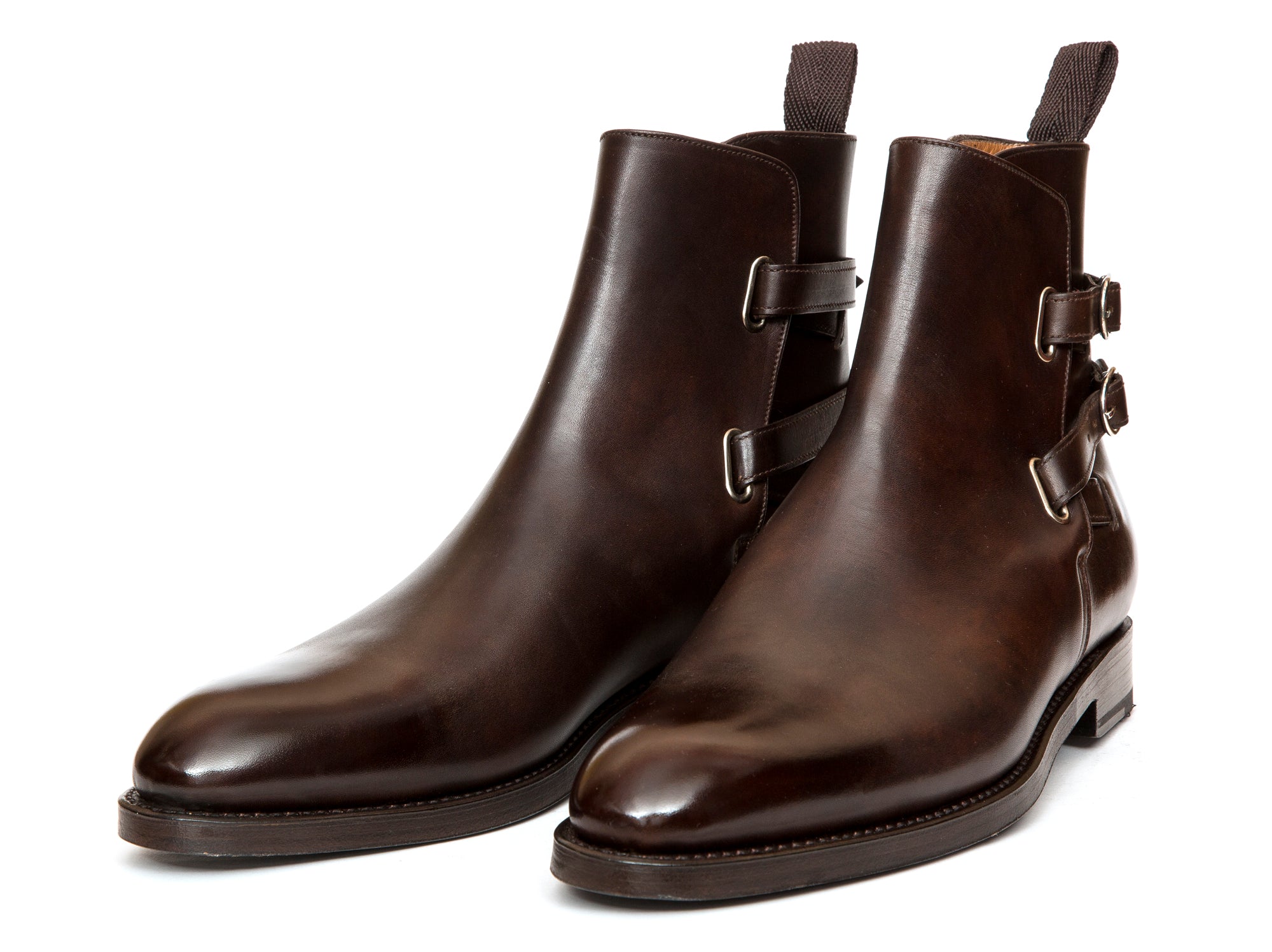Genesee - MTO - Dark Brown Museum Calf - NGT Last - Double Leather Sole-Made To Order Jodhpur Boots-J.FitzPatrick Footwear