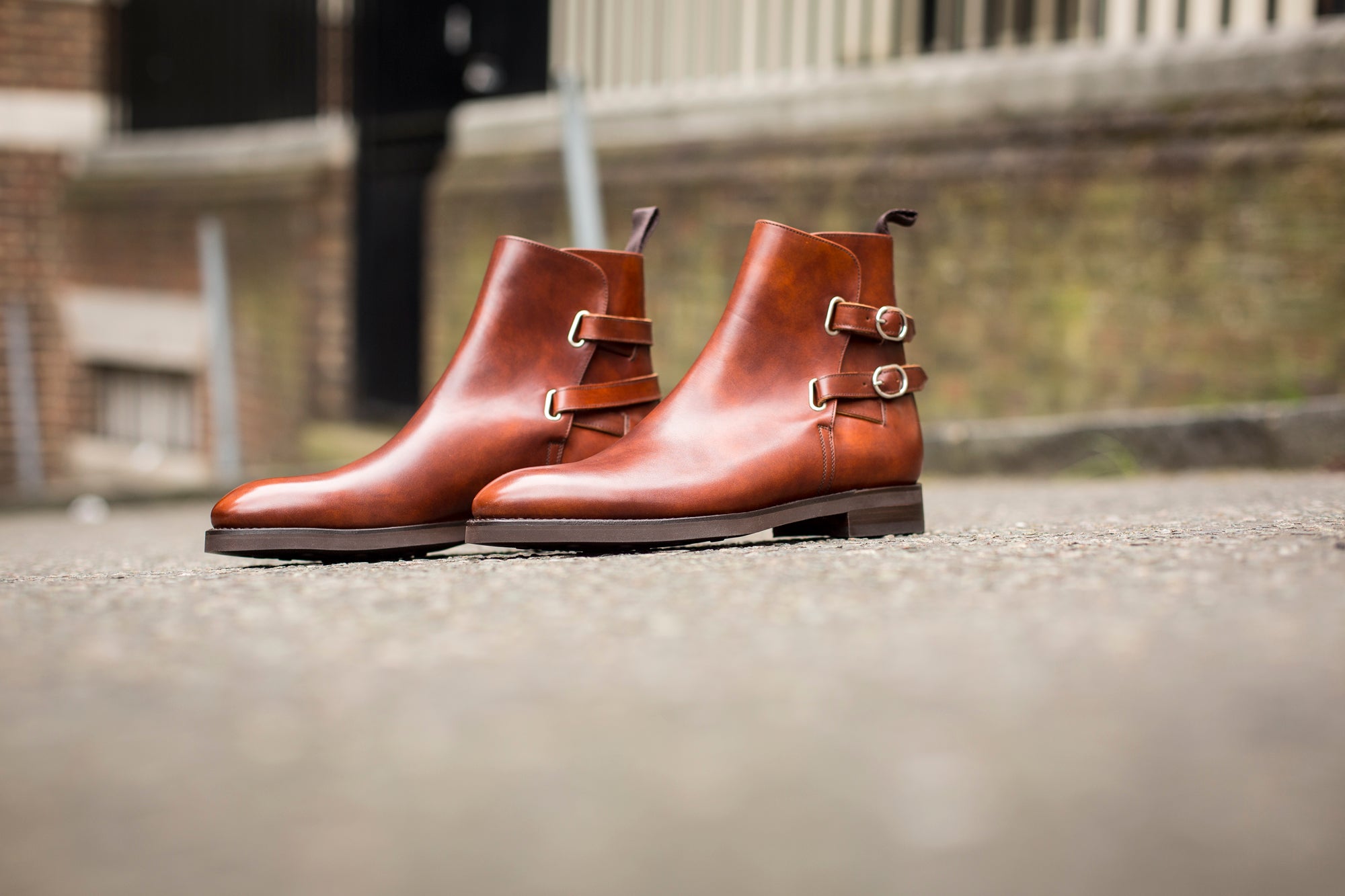 Genesee - MTO - Gold Museum Calf - NGT Last - Double Country Rubber Sole-Made To Order Jodhpur Boots-J.FitzPatrick Footwear