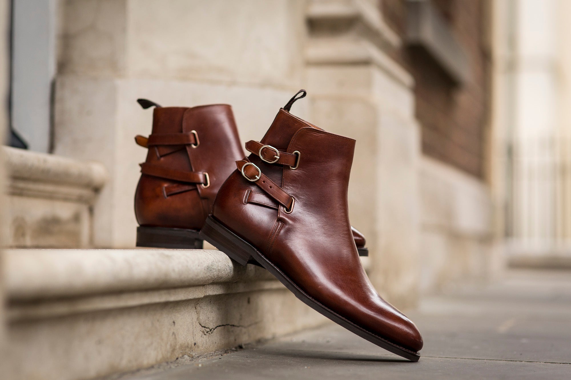 Genesee - MTO - Rugged Brown Calf - NGT Last - City Rubber Sole-Made To Order Jodhpur Boots-J.FitzPatrick Footwear