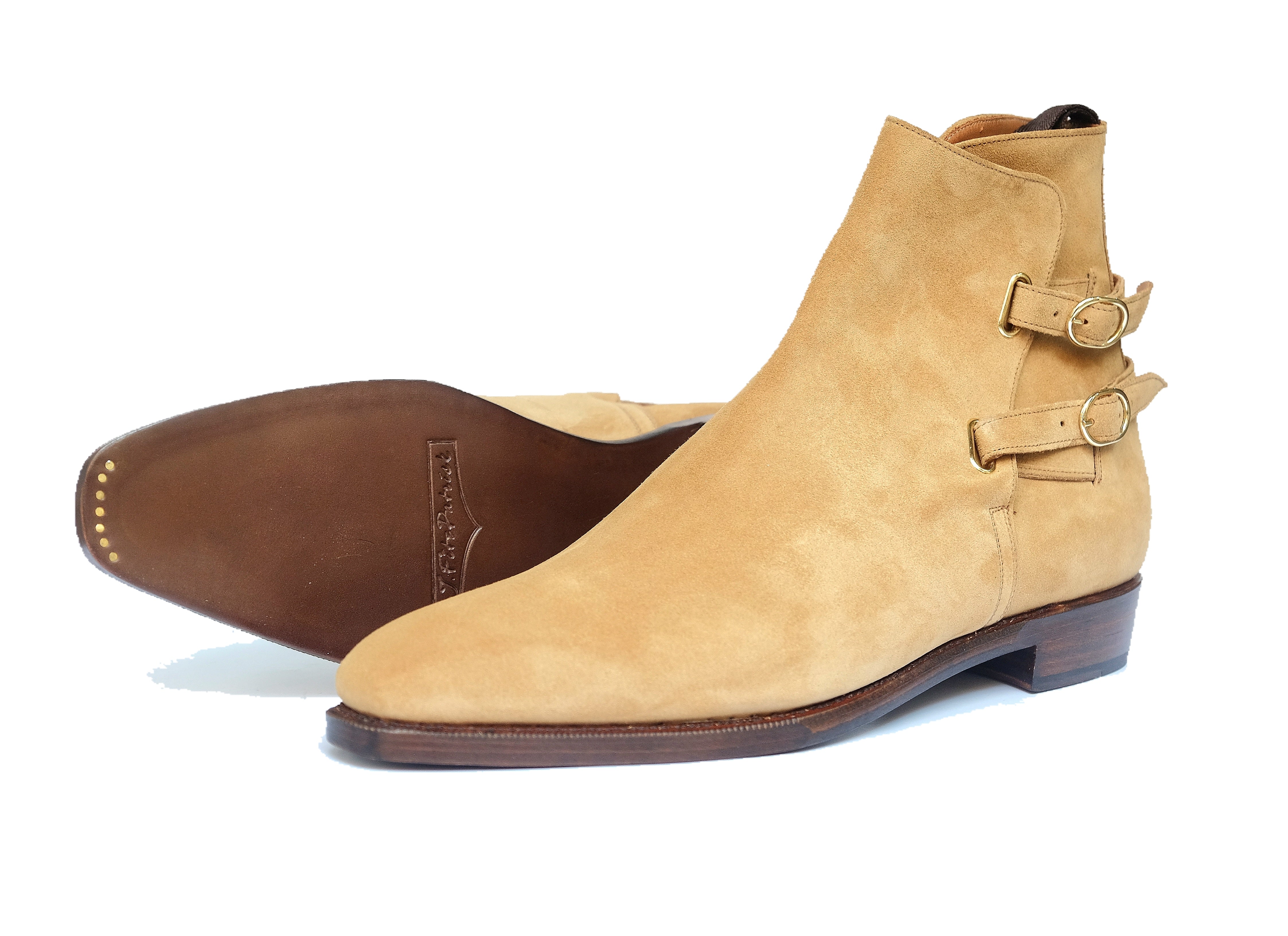 Genesee - MTO - Sand Suede - MGF Last - Double Leather Sole-Made To Order Jodhpur Boots-J.FitzPatrick Footwear