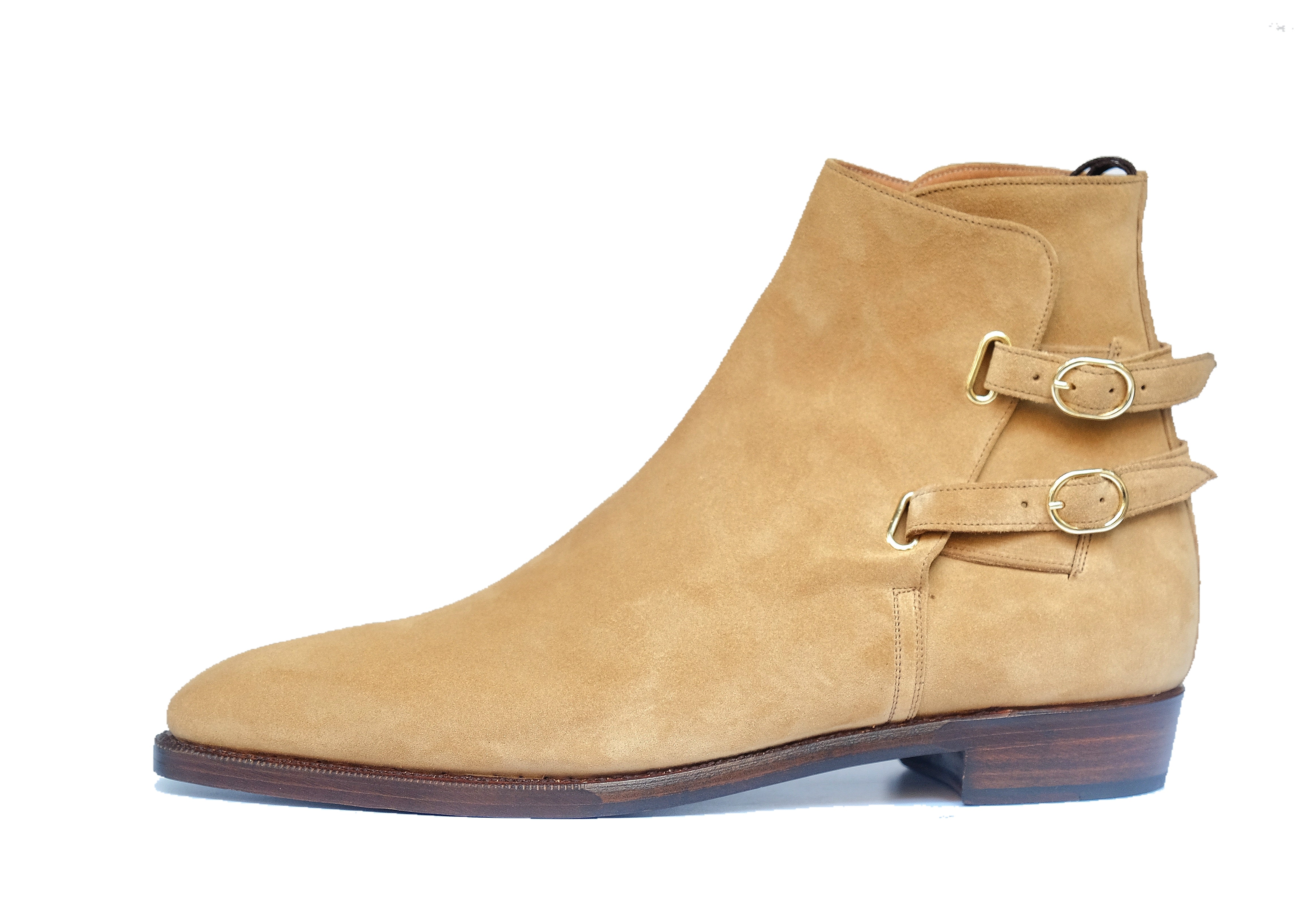 Genesee - MTO - Sand Suede - MGF Last - Double Leather Sole-Made To Order Jodhpur Boots-J.FitzPatrick Footwear