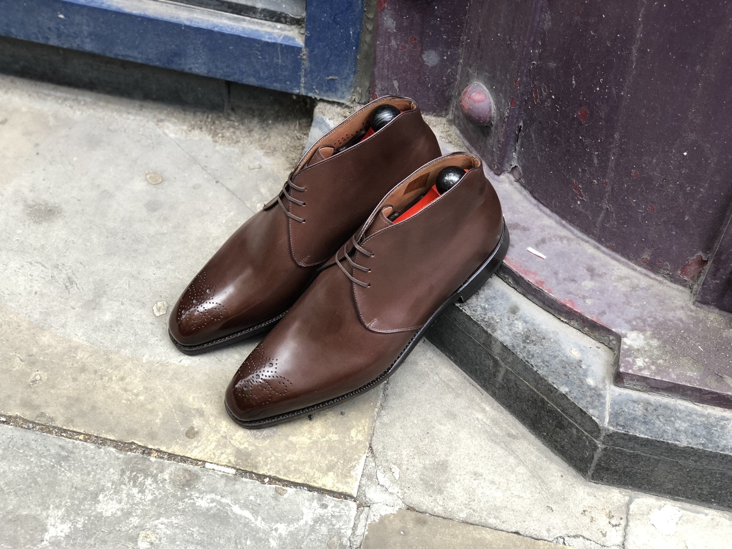 Georgetown - MTO - Chocolate Calf - LPB Last - Single Leather Sole-Made To Order Chukka Boots-J.FitzPatrick Footwear