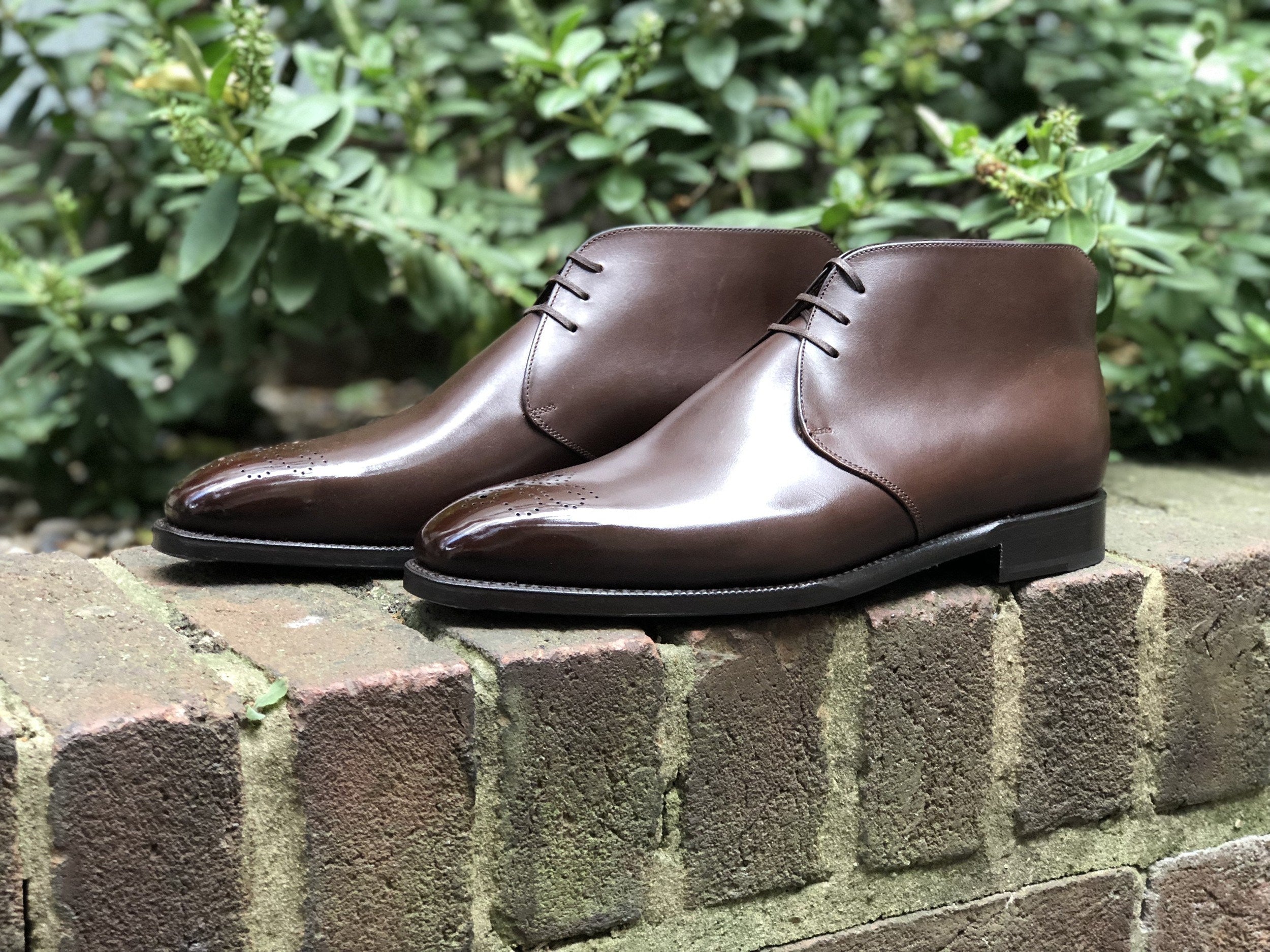 Georgetown - MTO - Chocolate Calf - LPB Last - Single Leather Sole-Made To Order Chukka Boots-J.FitzPatrick Footwear