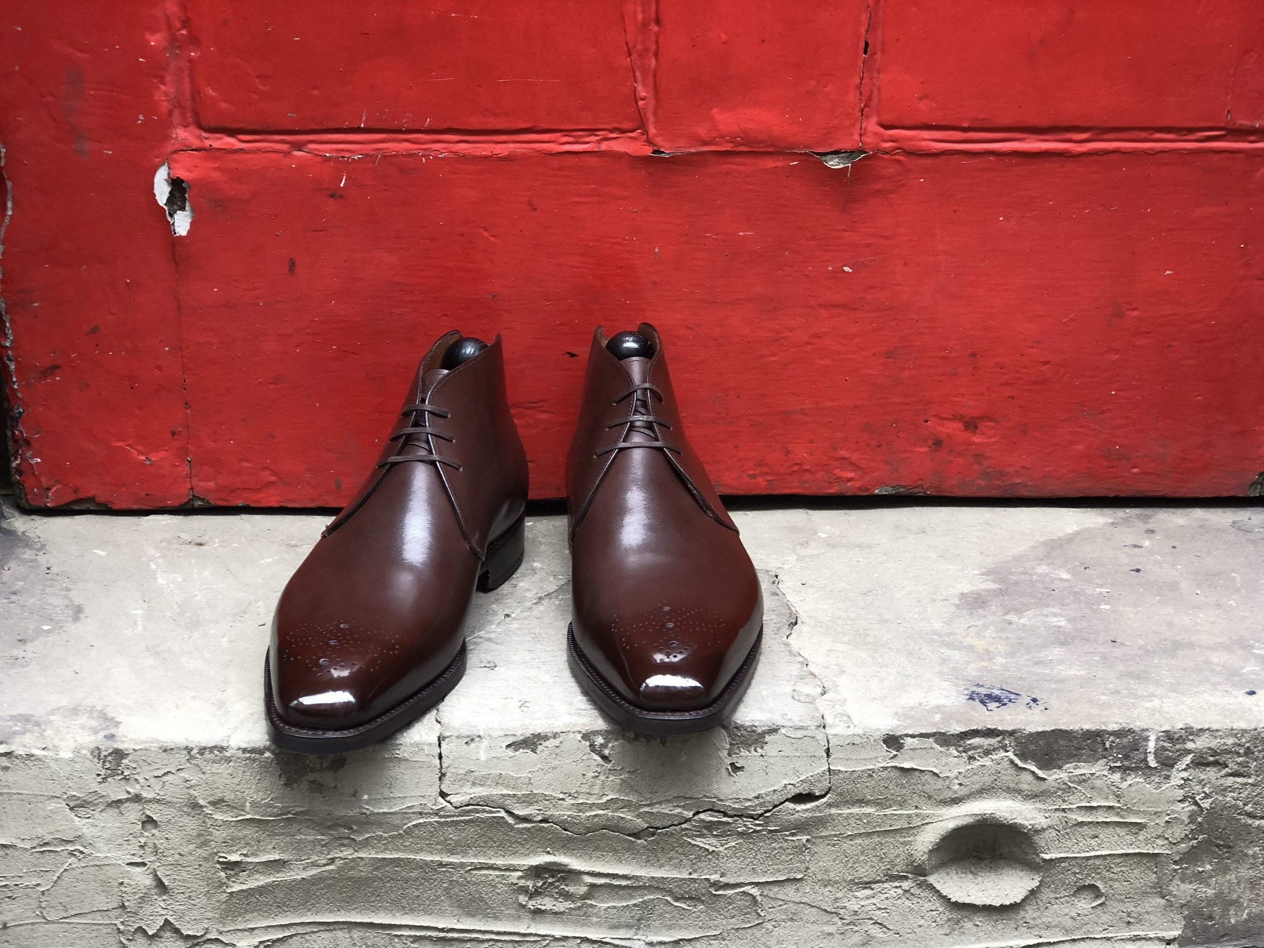 Georgetown - MTO - Chocolate Calf - LPB Last - Single Leather Sole-Made To Order Chukka Boots-J.FitzPatrick Footwear