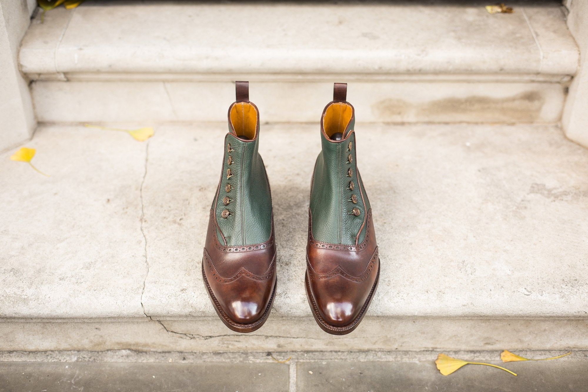 Grandview - MTO - Walnut Museum Calf / Forest Soft Grain - NGT Last - Single Leather Sole-Made To Order-J.FitzPatrick Footwear