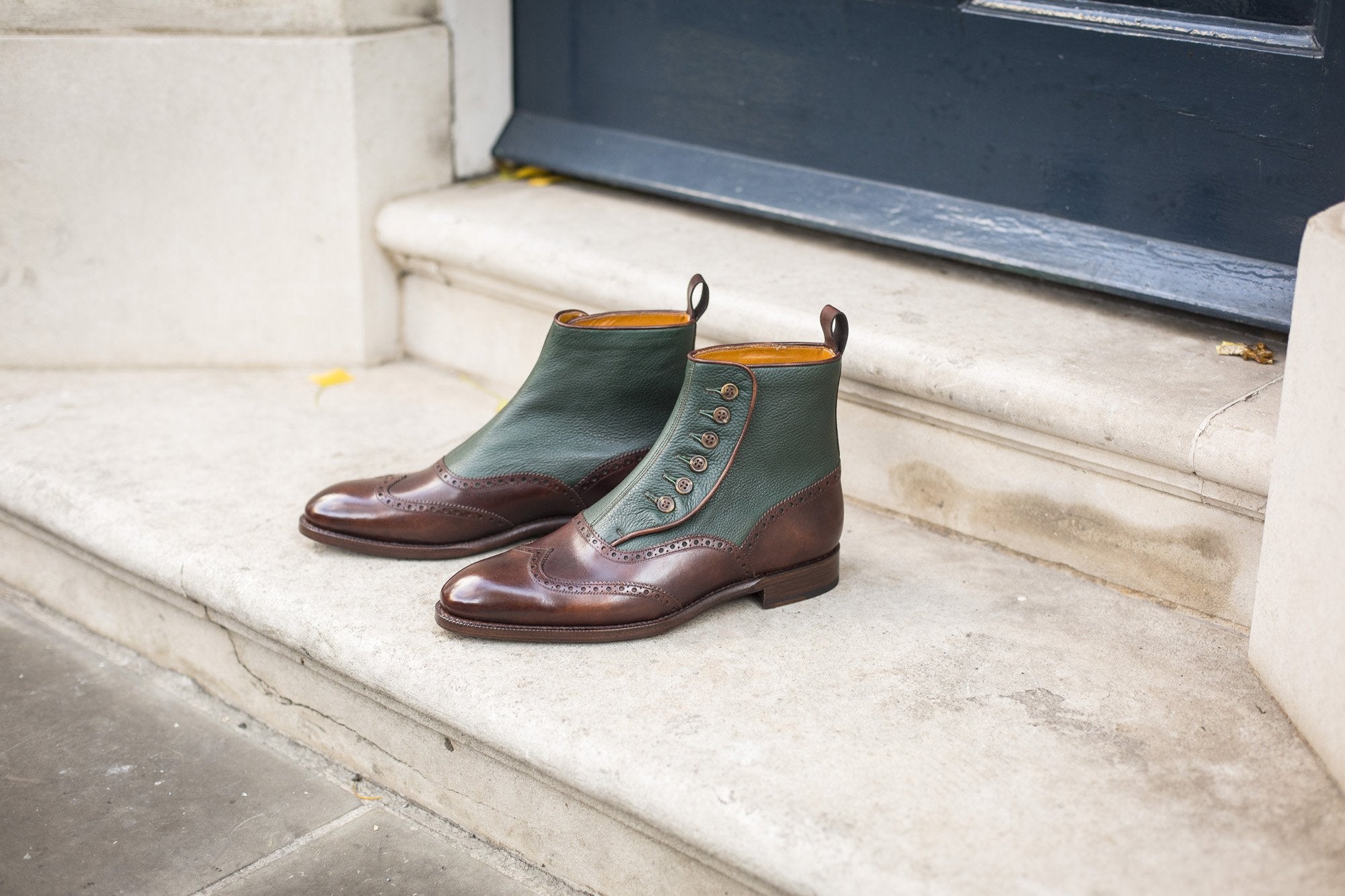 Grandview - MTO - Walnut Museum Calf / Forest Soft Grain - NGT Last - Single Leather Sole-Made To Order-J.FitzPatrick Footwear