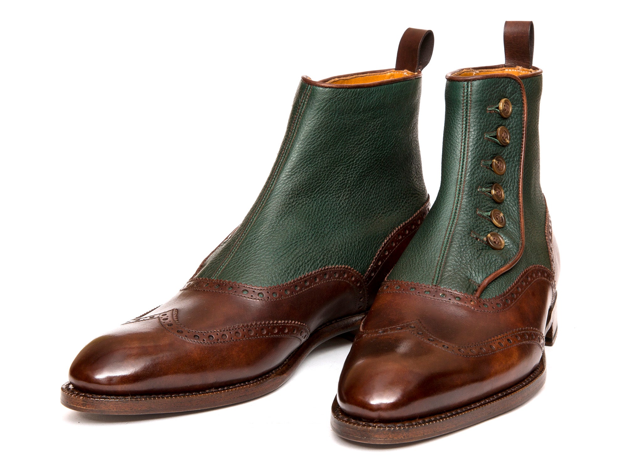 Grandview - MTO - Walnut Museum Calf / Forest Soft Grain - NGT Last - Single Leather Sole-Made To Order-J.FitzPatrick Footwear