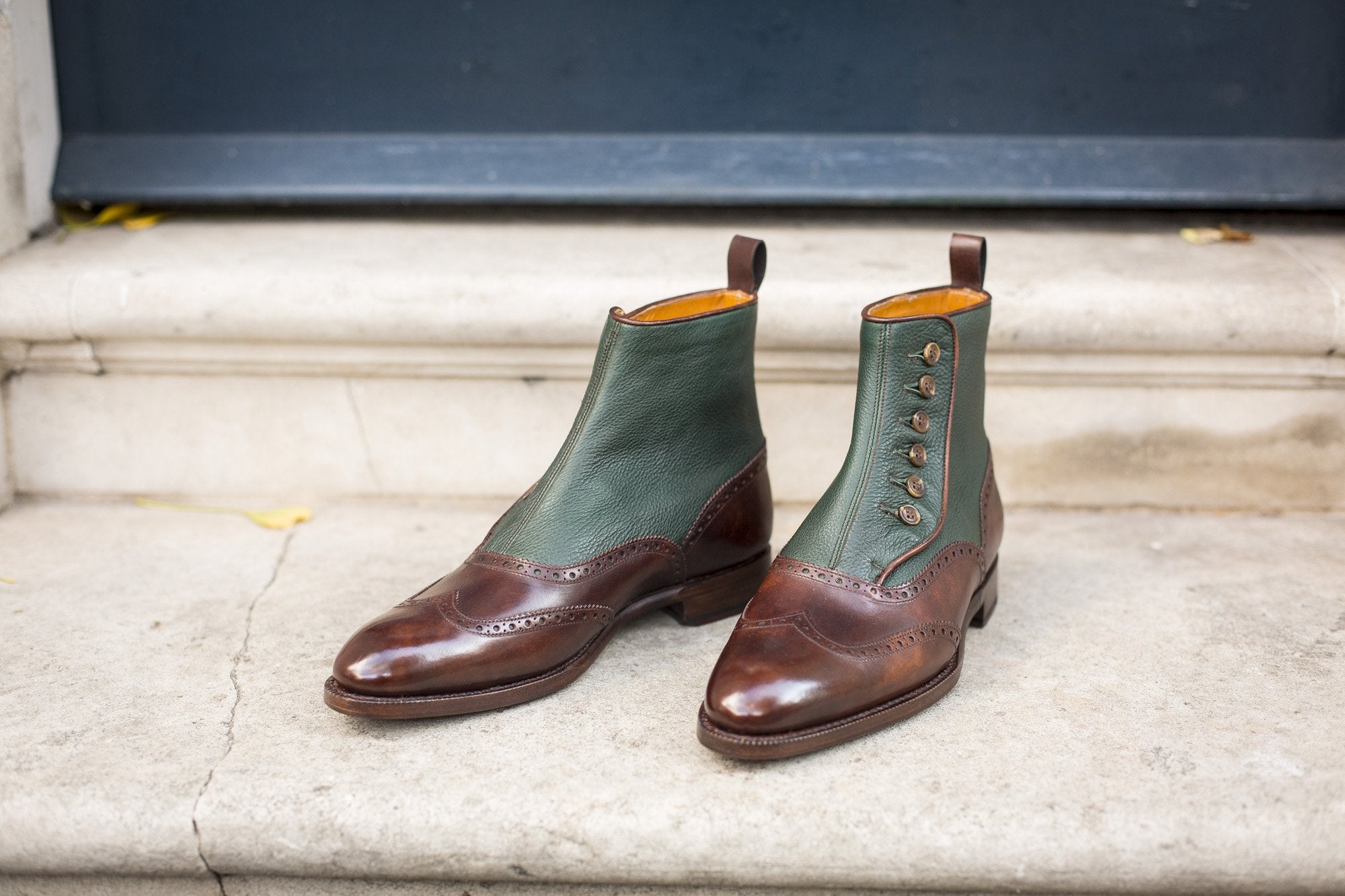 Grandview - MTO - Walnut Museum Calf / Forest Soft Grain - NGT Last - Single Leather Sole-Made To Order-J.FitzPatrick Footwear