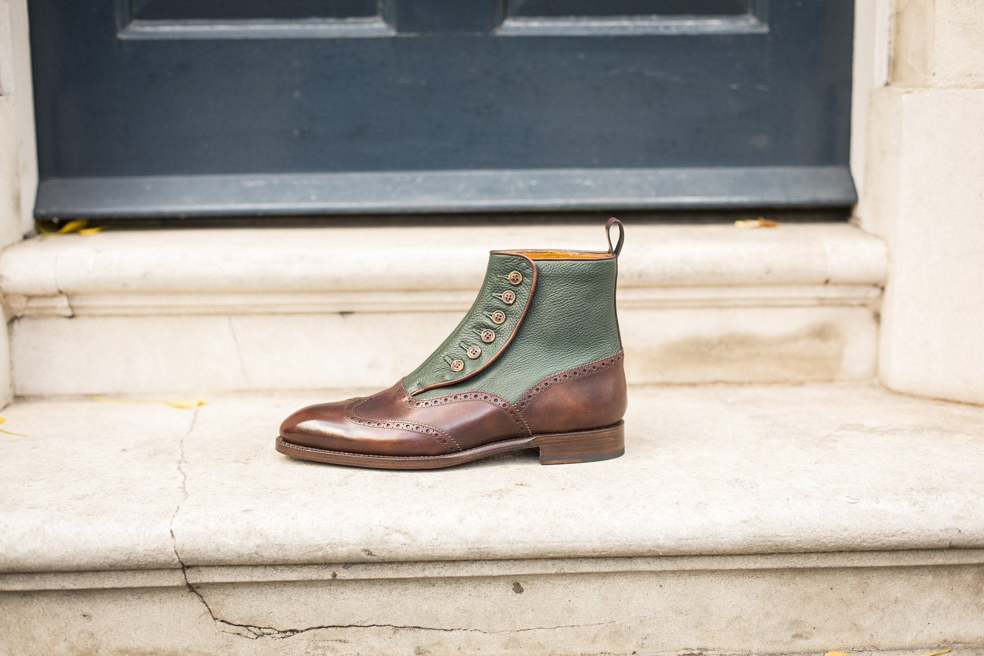 Grandview - MTO - Walnut Museum Calf / Forest Soft Grain - NGT Last - Single Leather Sole-Made To Order-J.FitzPatrick Footwear