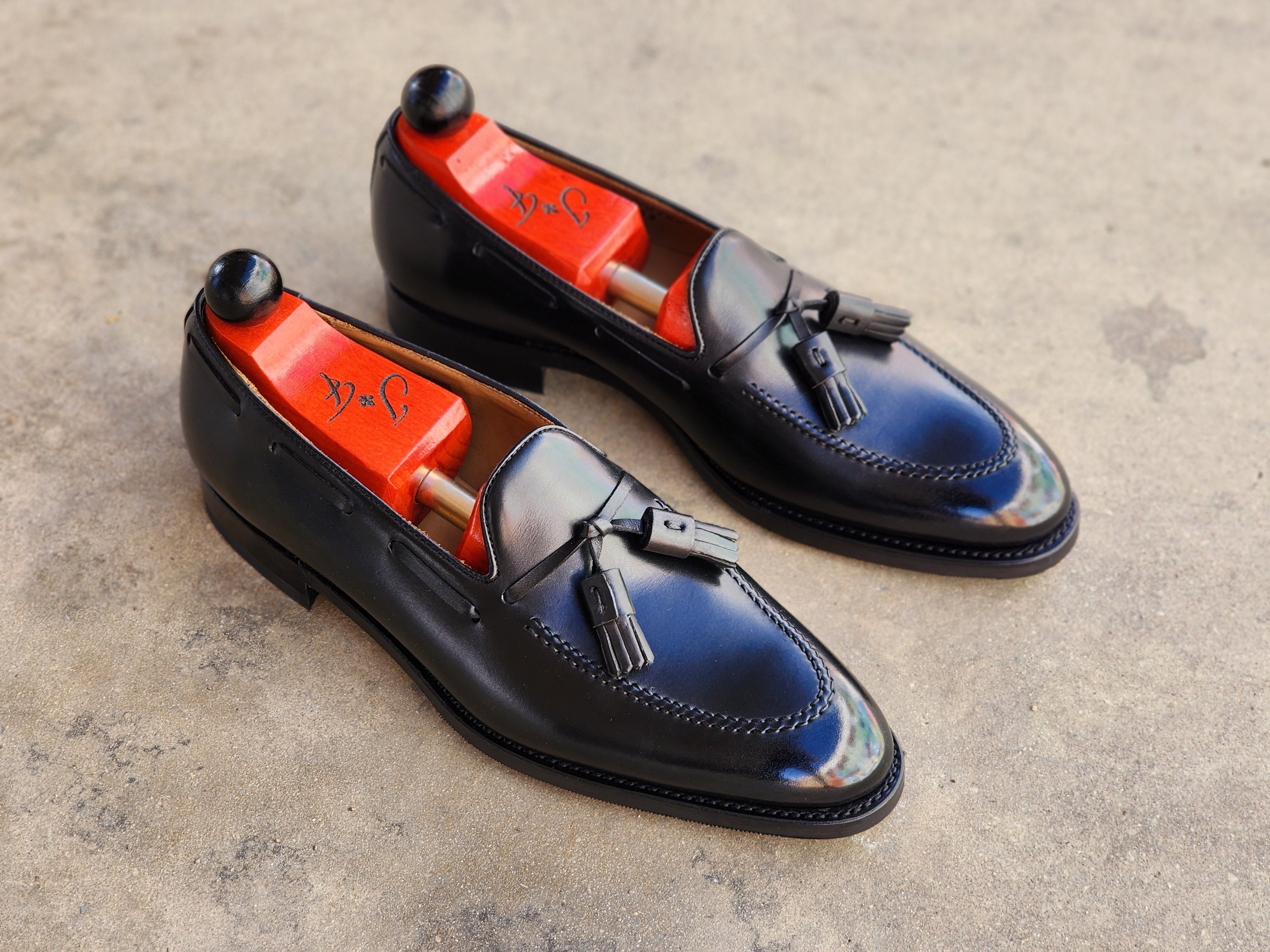 Haller - Black Calf-Tassel Loafers-J.FitzPatrick Footwear