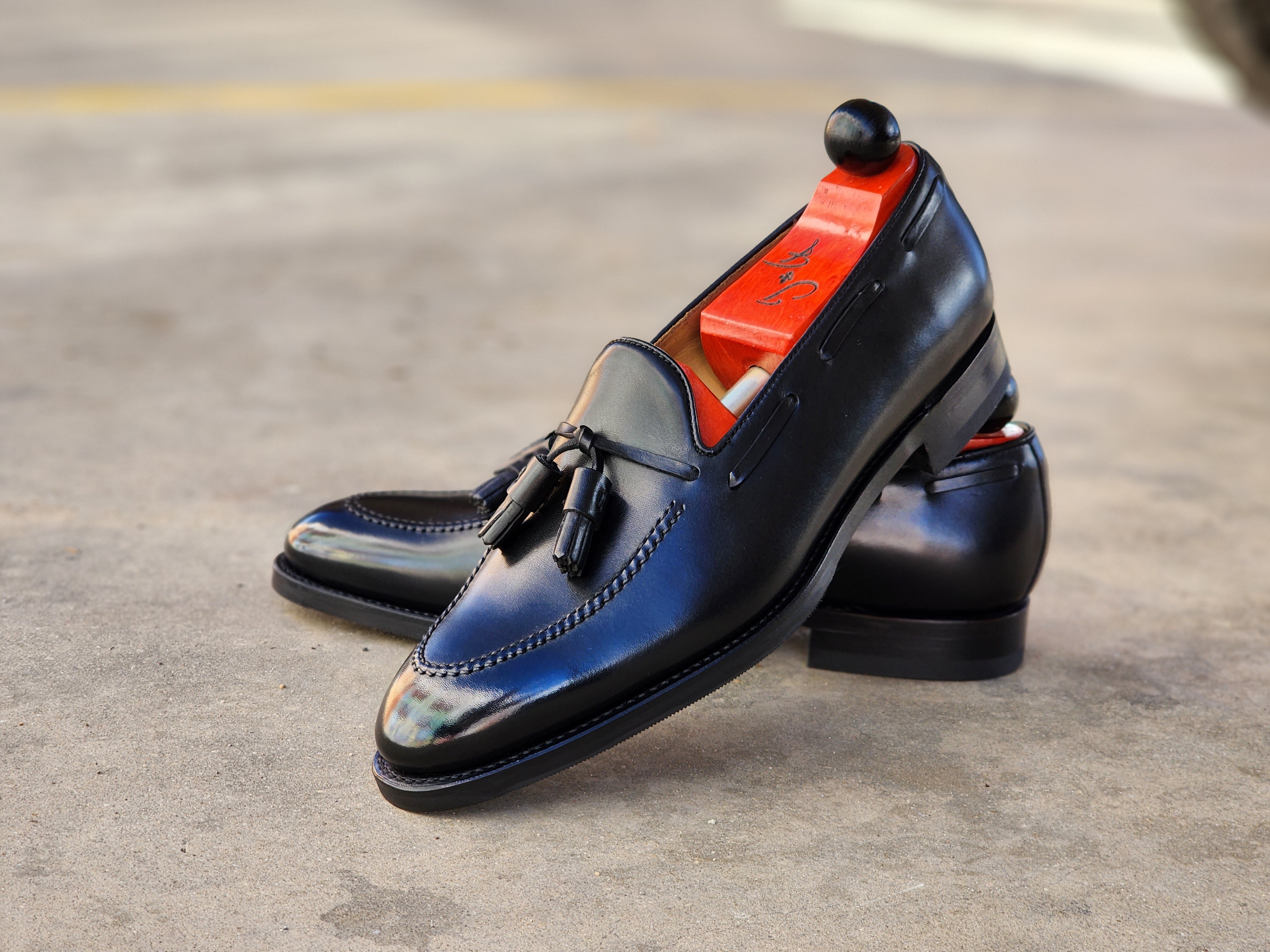 Haller - Black Calf-Tassel Loafers-J.FitzPatrick Footwear