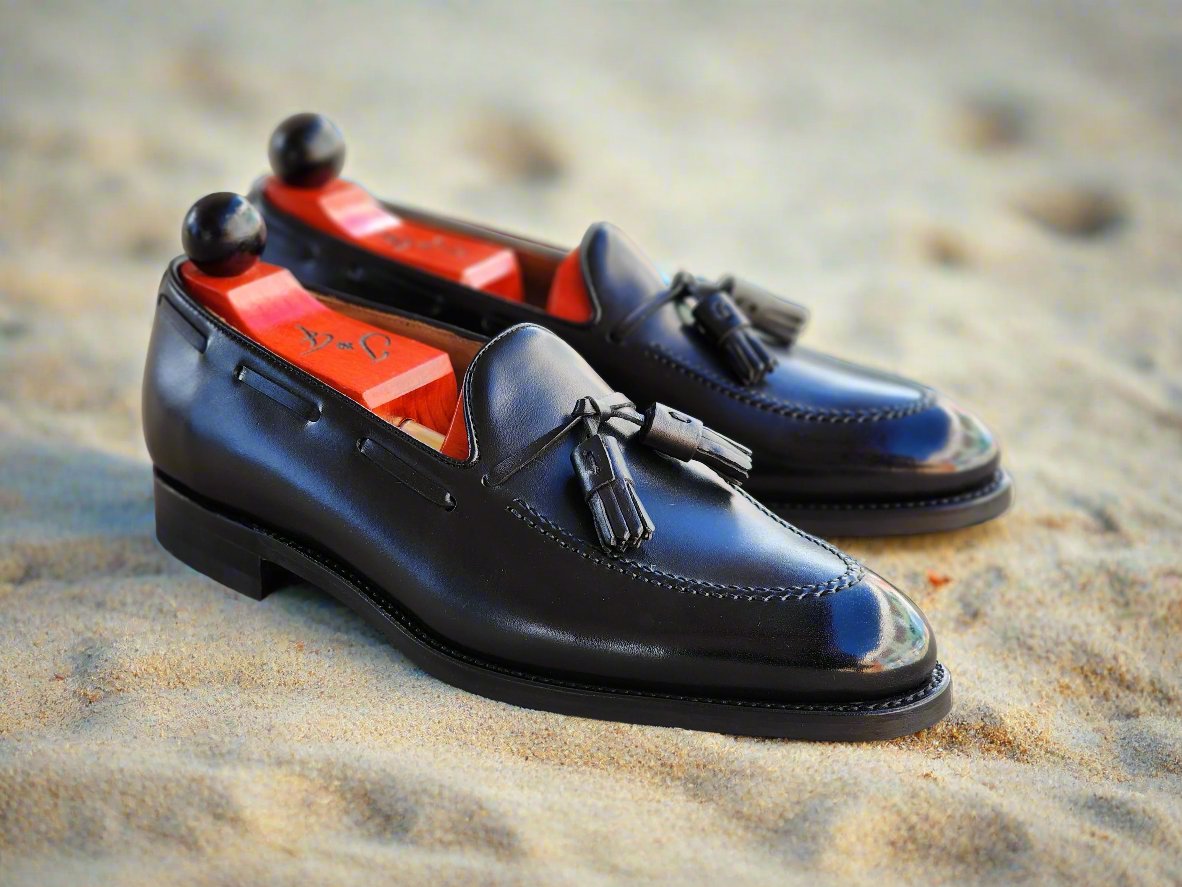 Haller - Black Calf-Tassel Loafers-J.FitzPatrick Footwear